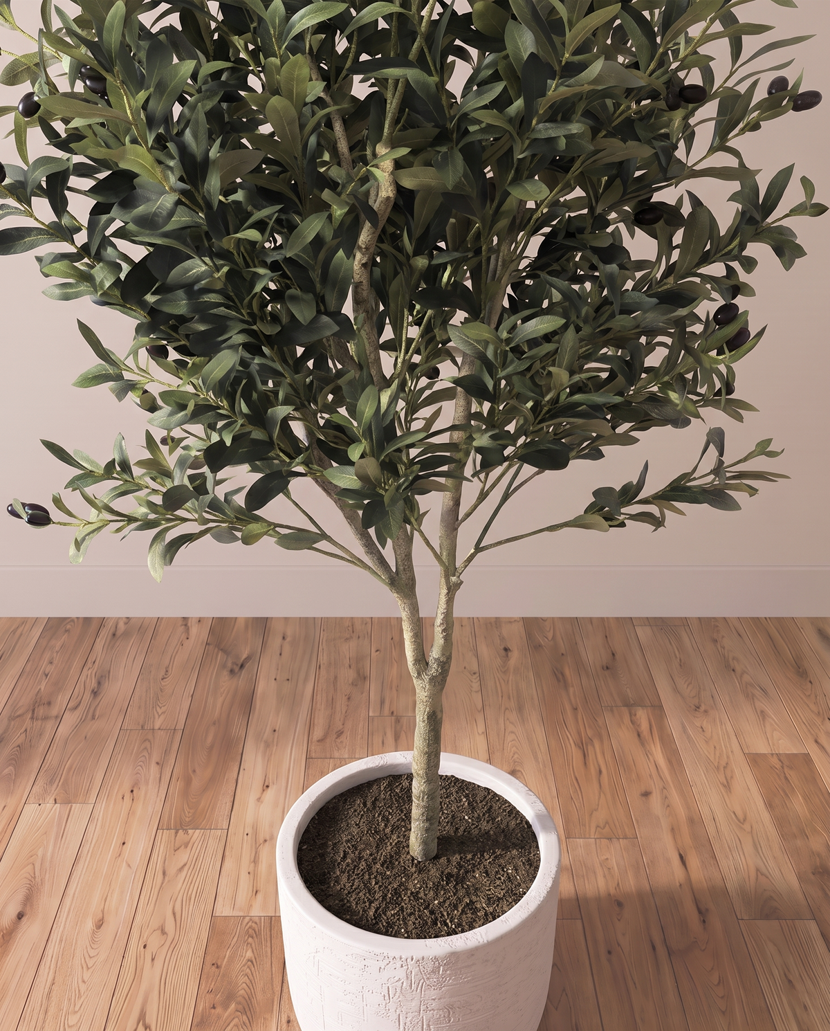 Artificial Olive Tree – closer view of the trunk and base