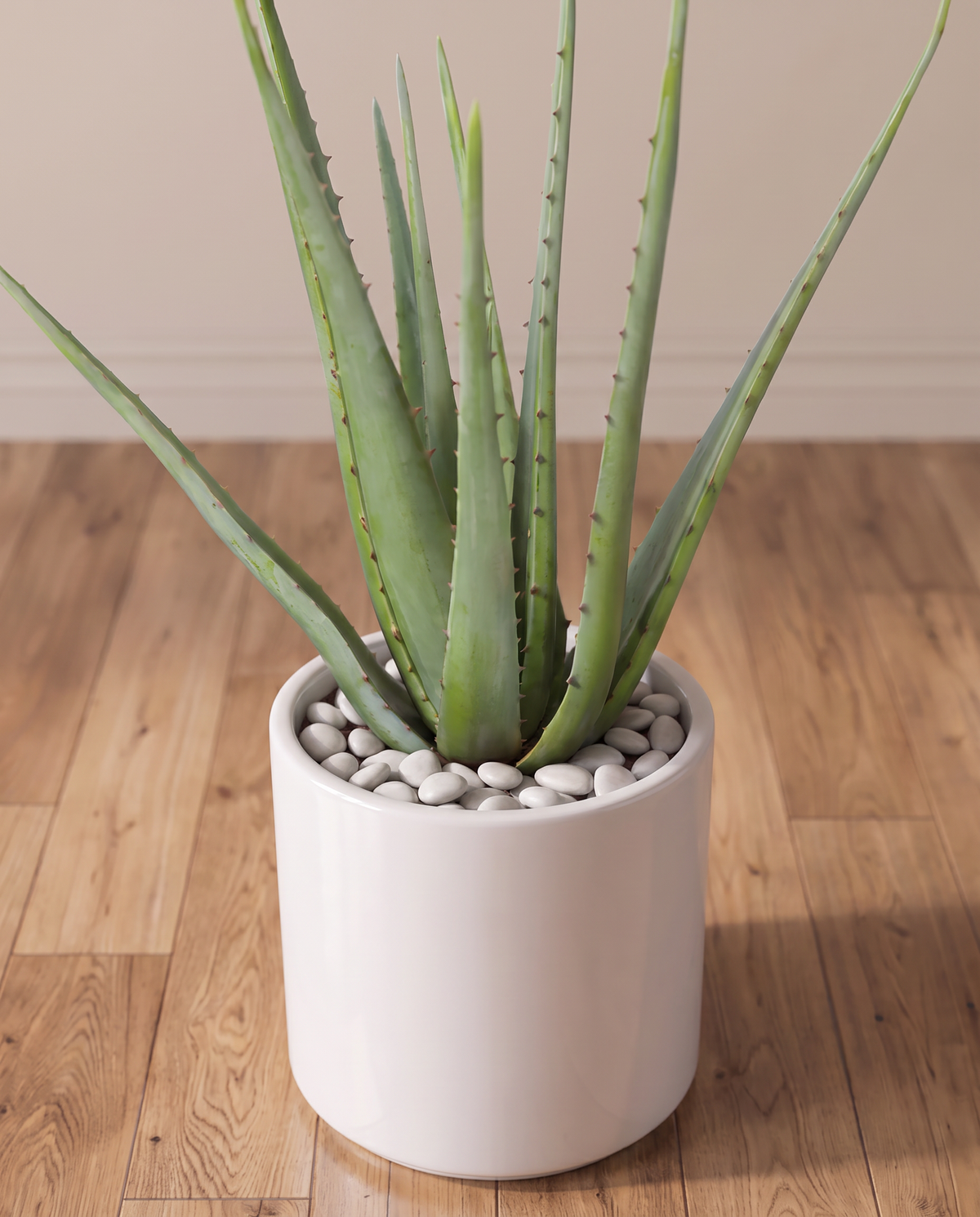 Aloe Vera Artificial Plant – closer view of the leaves and base