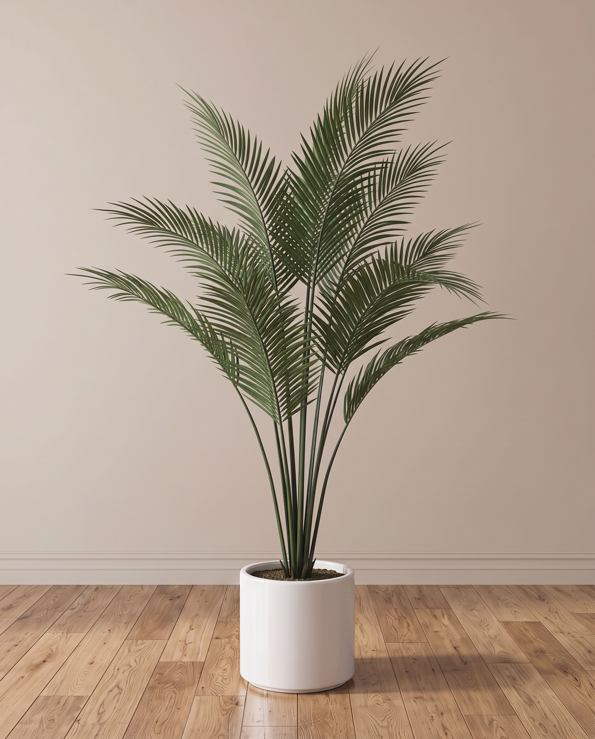 Artificial Decorative Palm Tree – full view in a neutral interior