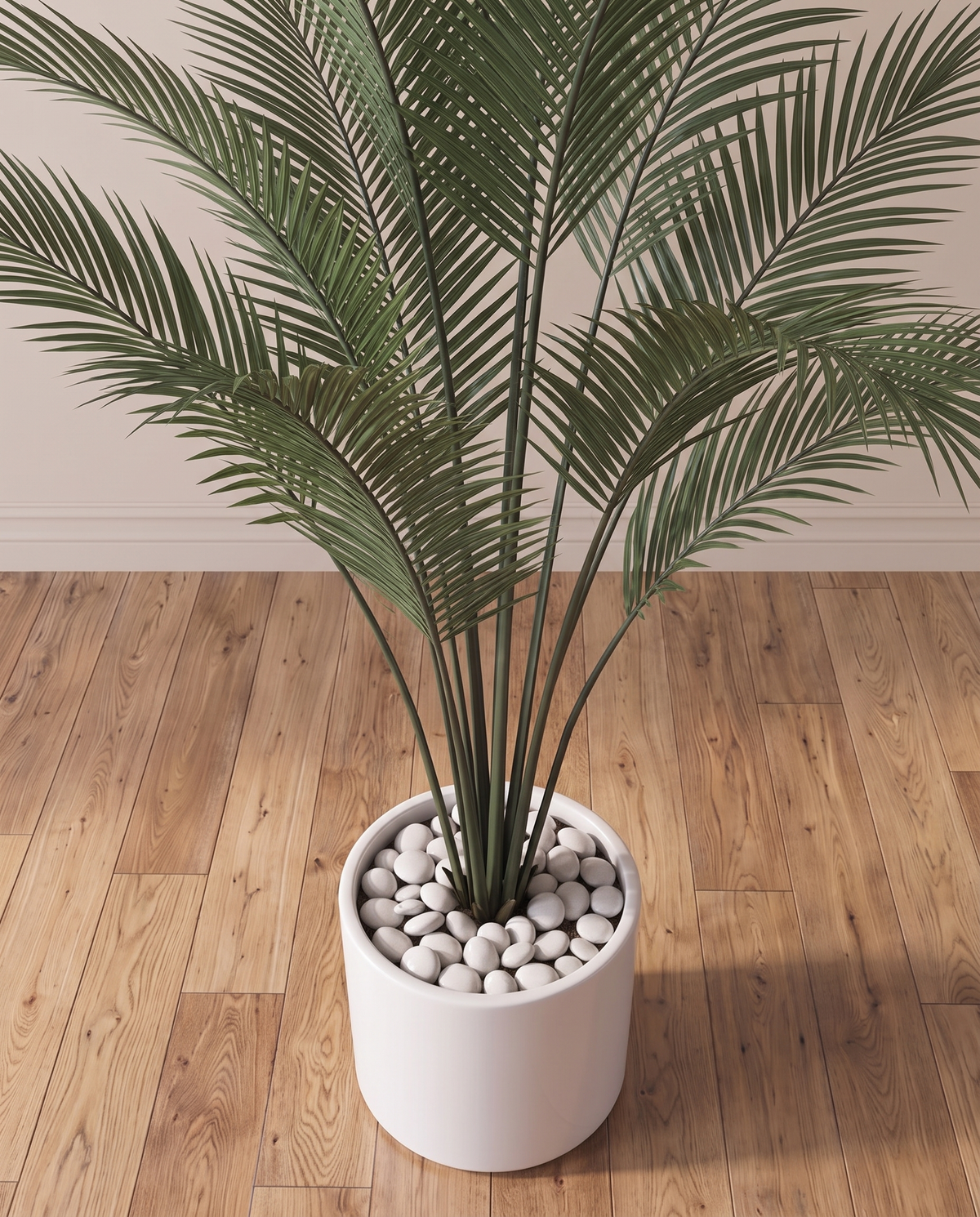 Artificial Decorative Palm Tree – closer view of the stems and base