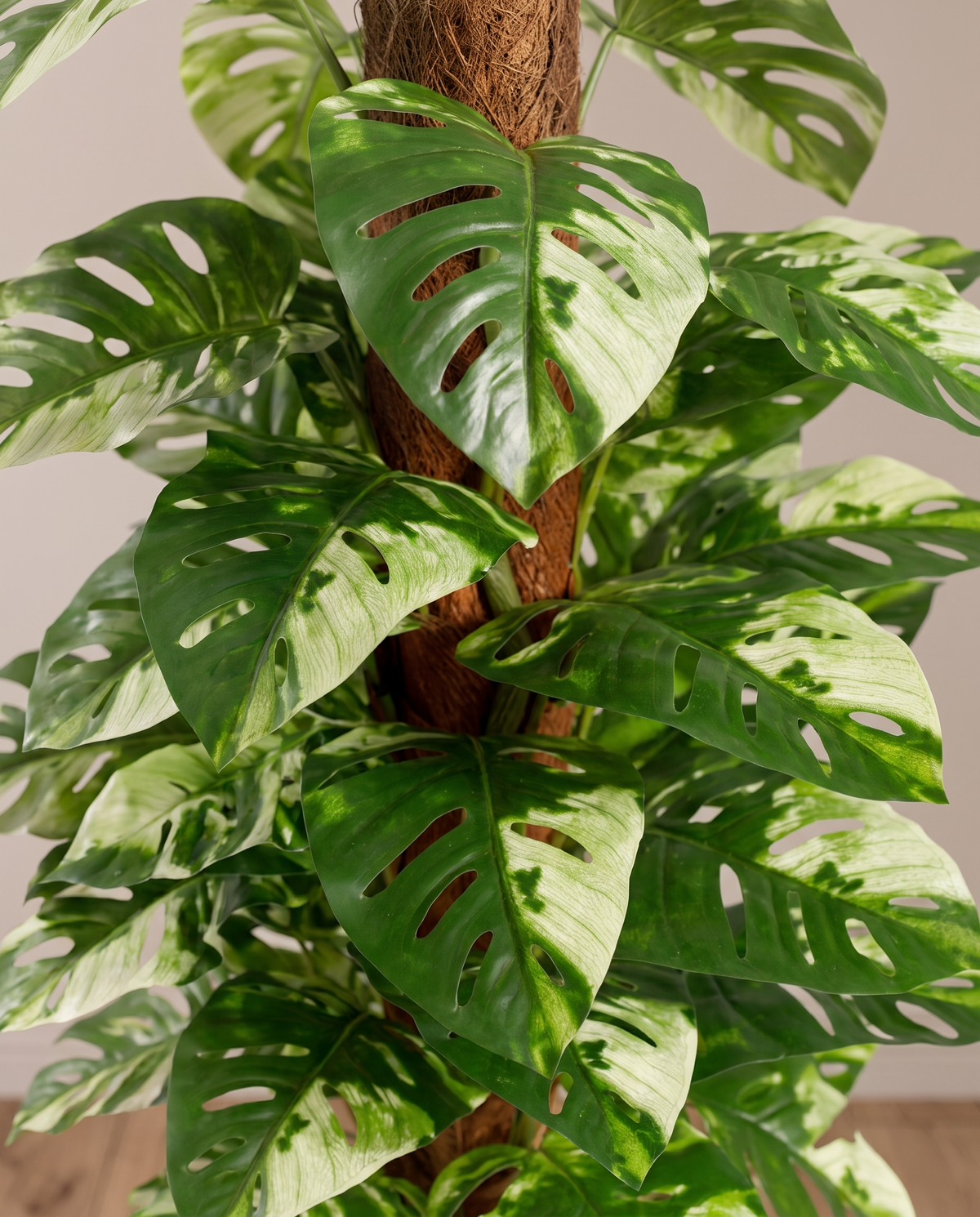 Giant Monstera Artificial Plant with Variegated Leaves
