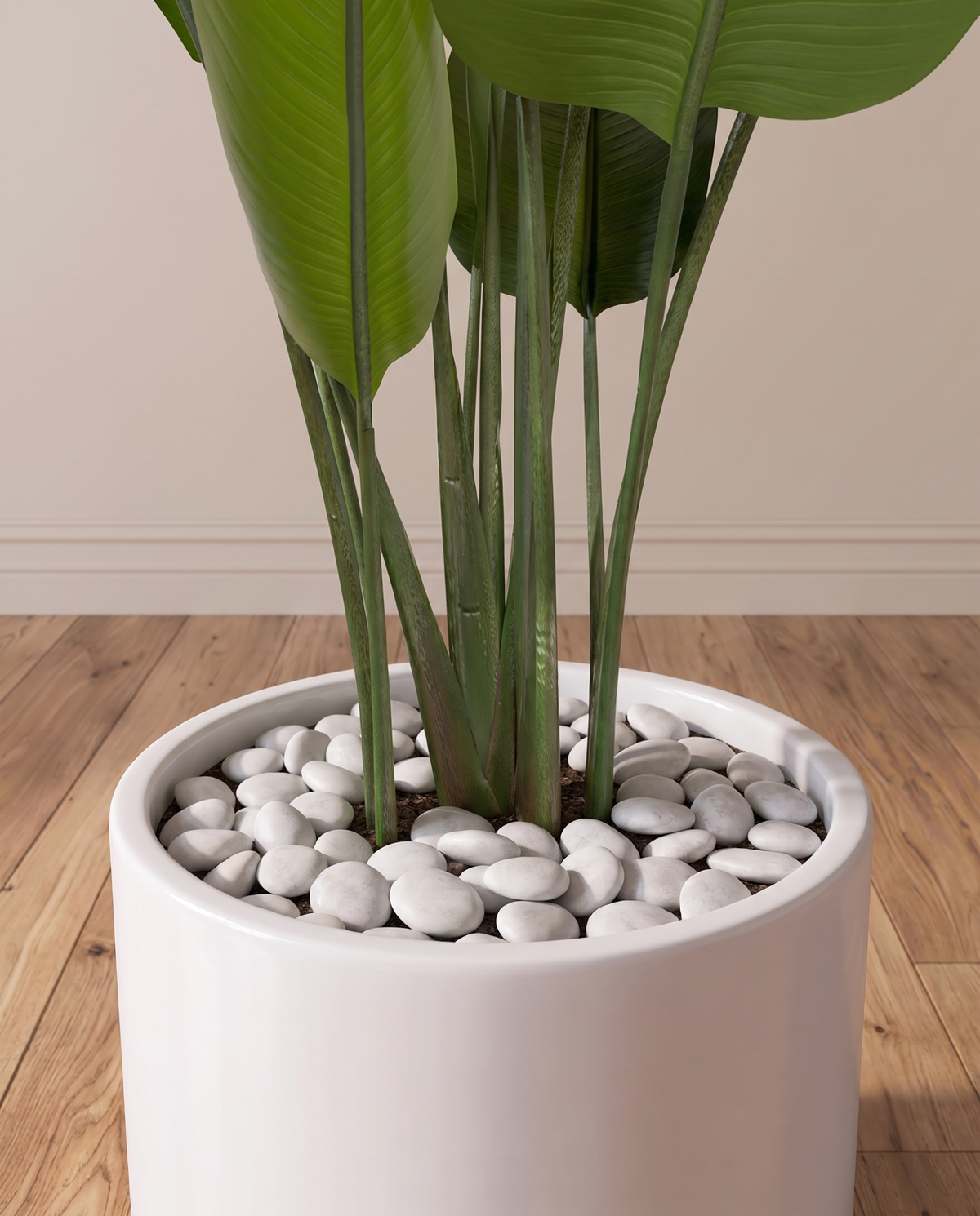 Artificial Bird of Paradise Tree – closer view of the stems and base