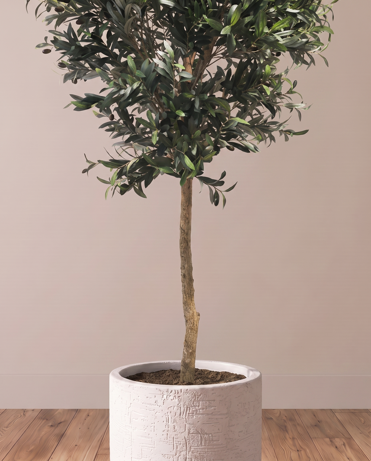 Single Trunk Artificial Olive Tree – olive foliage detail