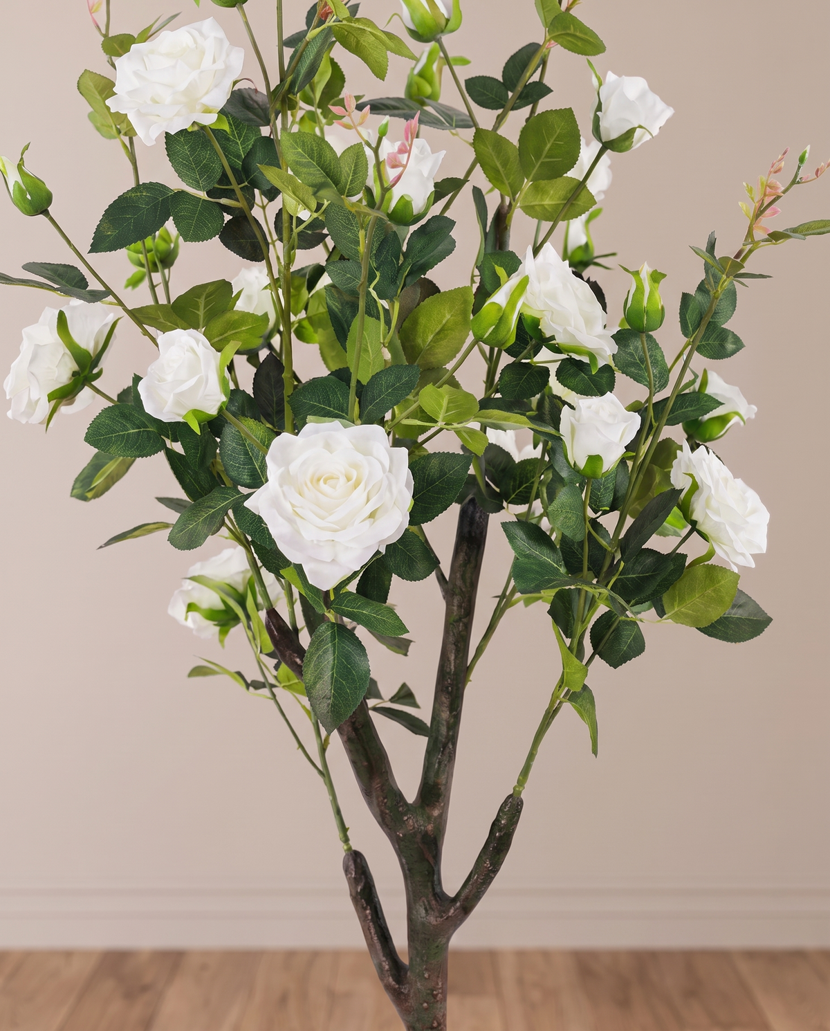 White Rose Flower Faux Plant