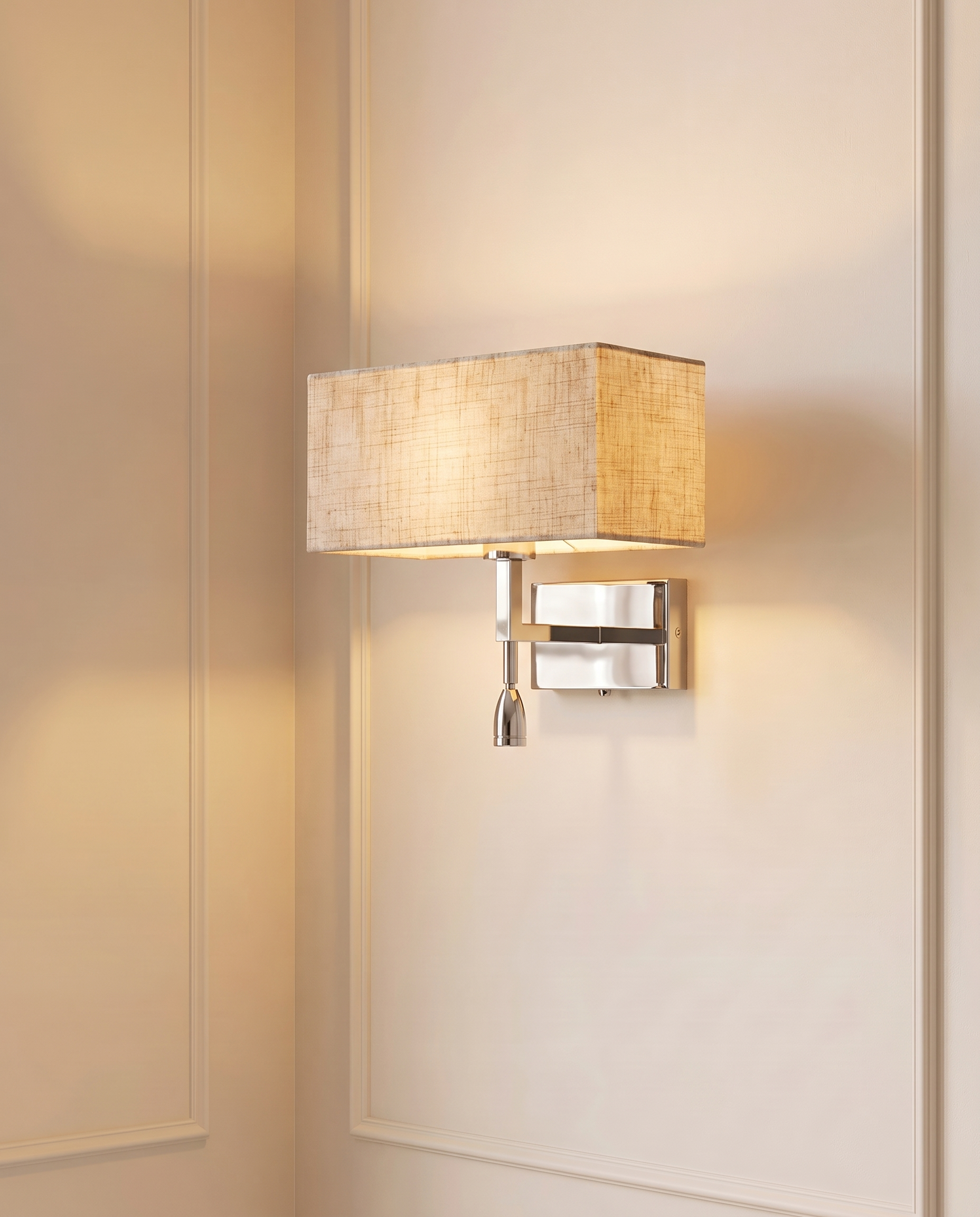 Sterling Silver Wall Light, detail view — The Home Peck