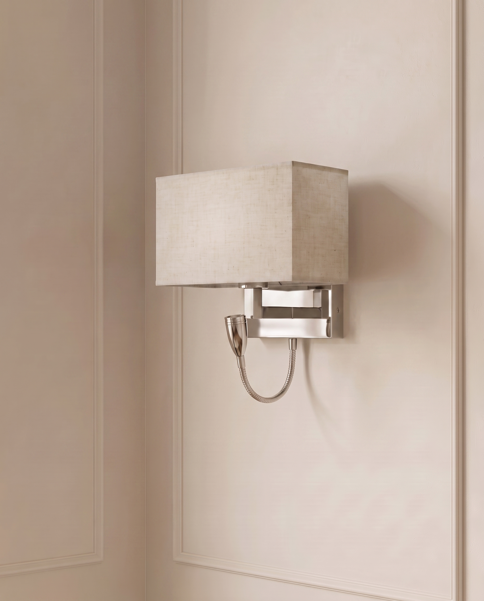 Sterling Broad Silver Wall Light, detail view — The Home Peck