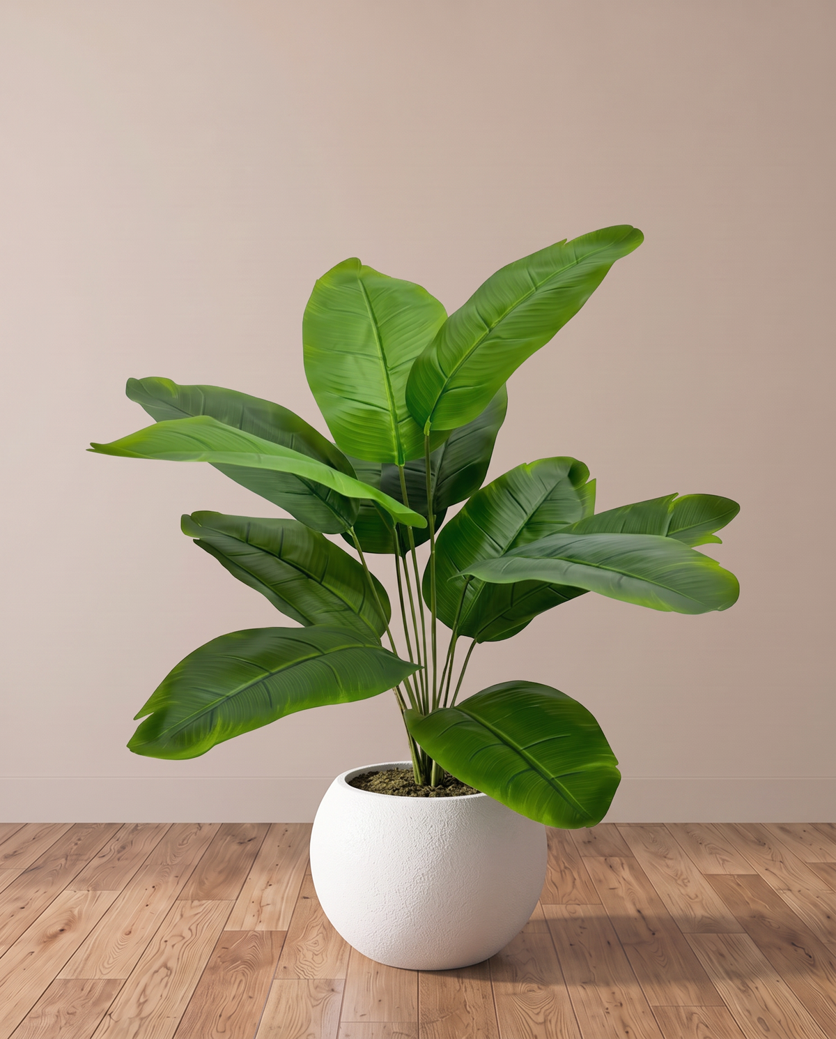 Artificial Birds of Paradise Plant Small – full view in a neutral interior
