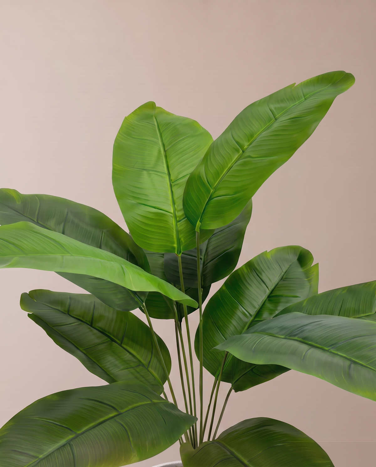 Artificial Birds of Paradise Plant Small – paddle leaf detail