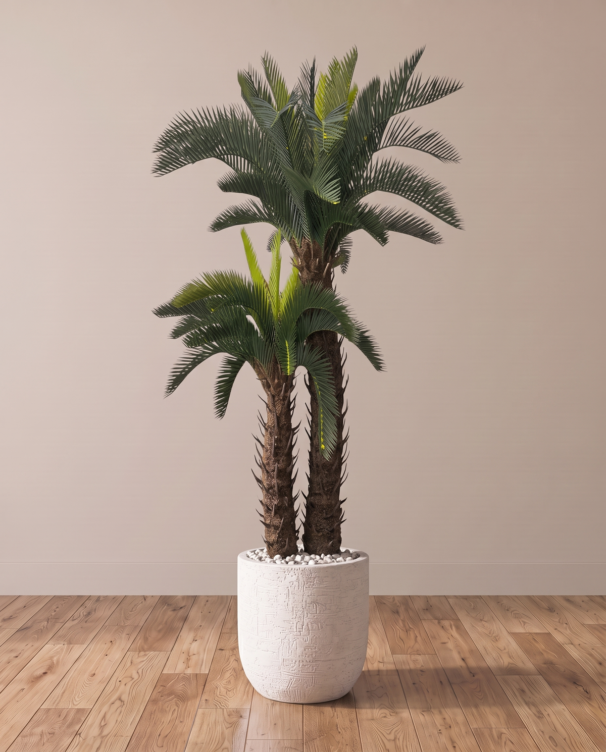 Artificial Double Headed Cycas Palm Tree