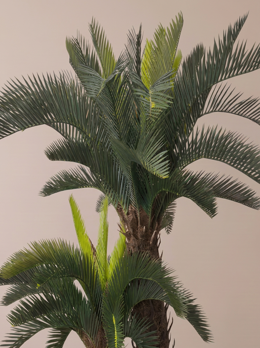 Artificial Double Headed Cycas Palm Tree