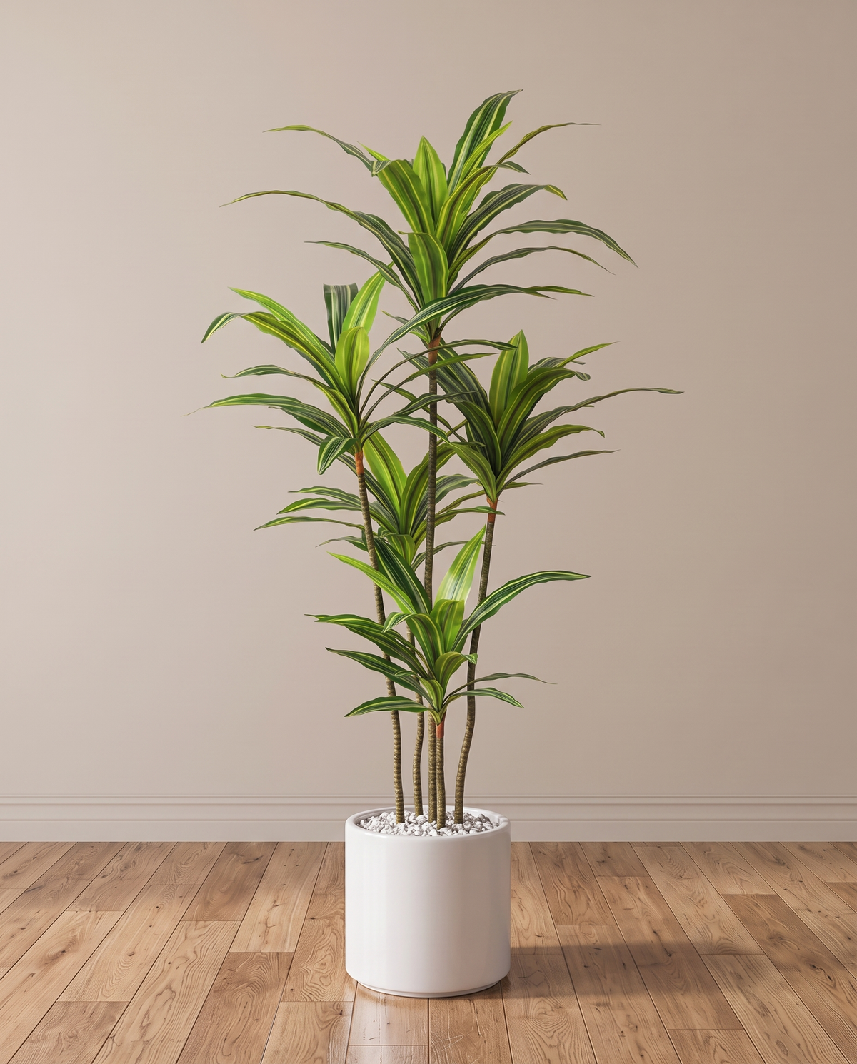 Artificial Yucca Plant with Variegated Leaves