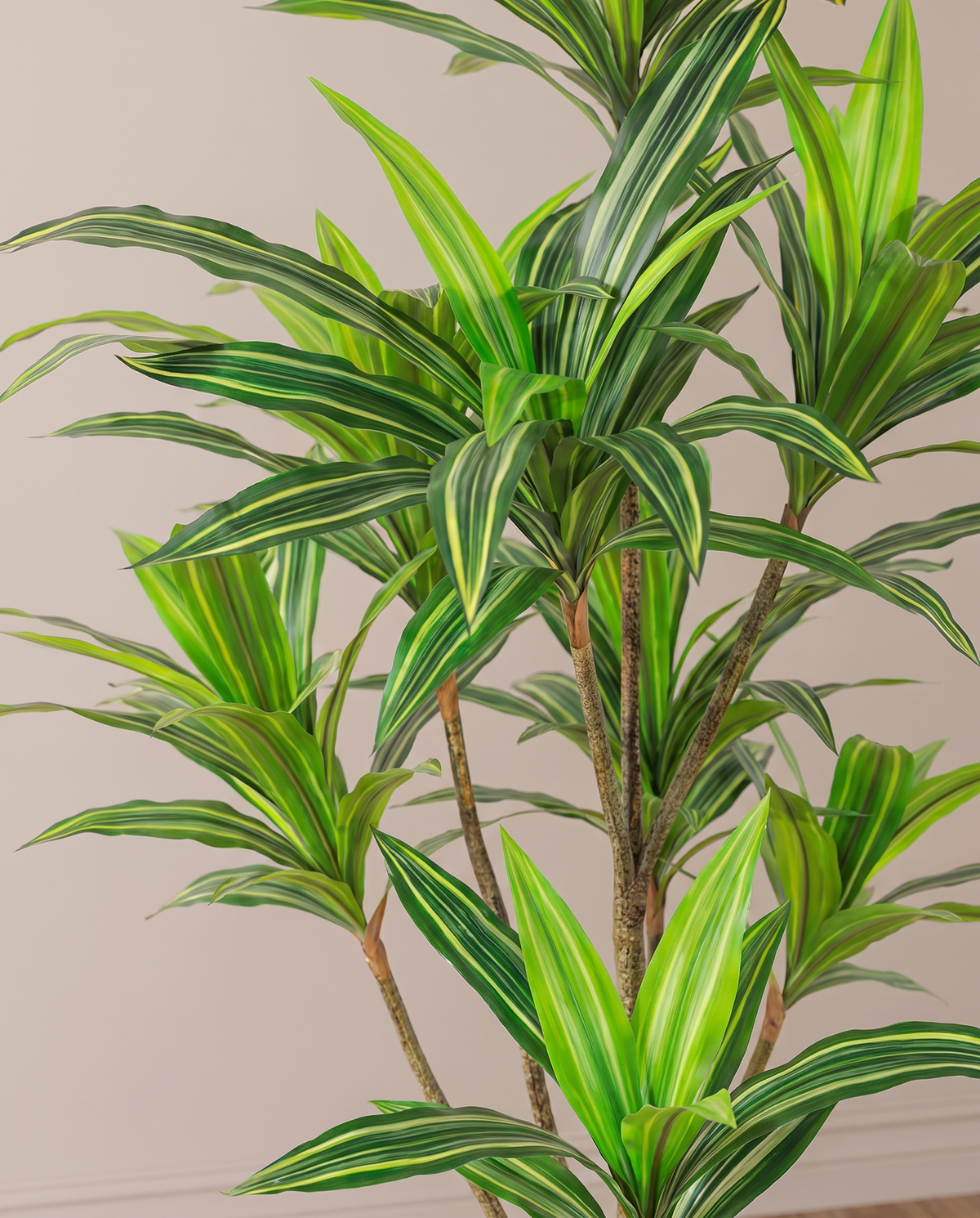 Faux Single Stem Variegated Yucca Plant
