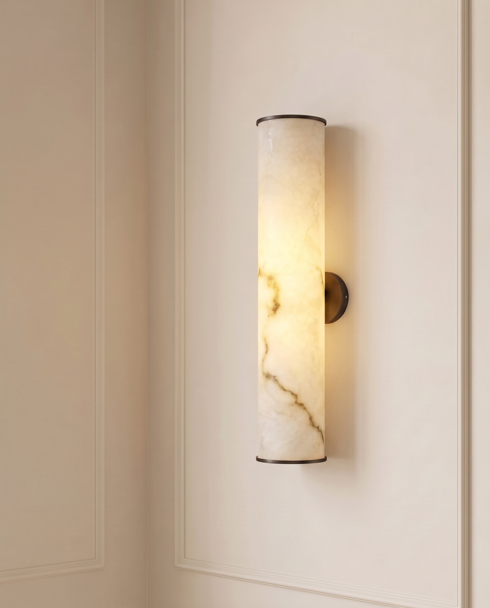 Urban Black White Wall Light, detail view — The Home Peck