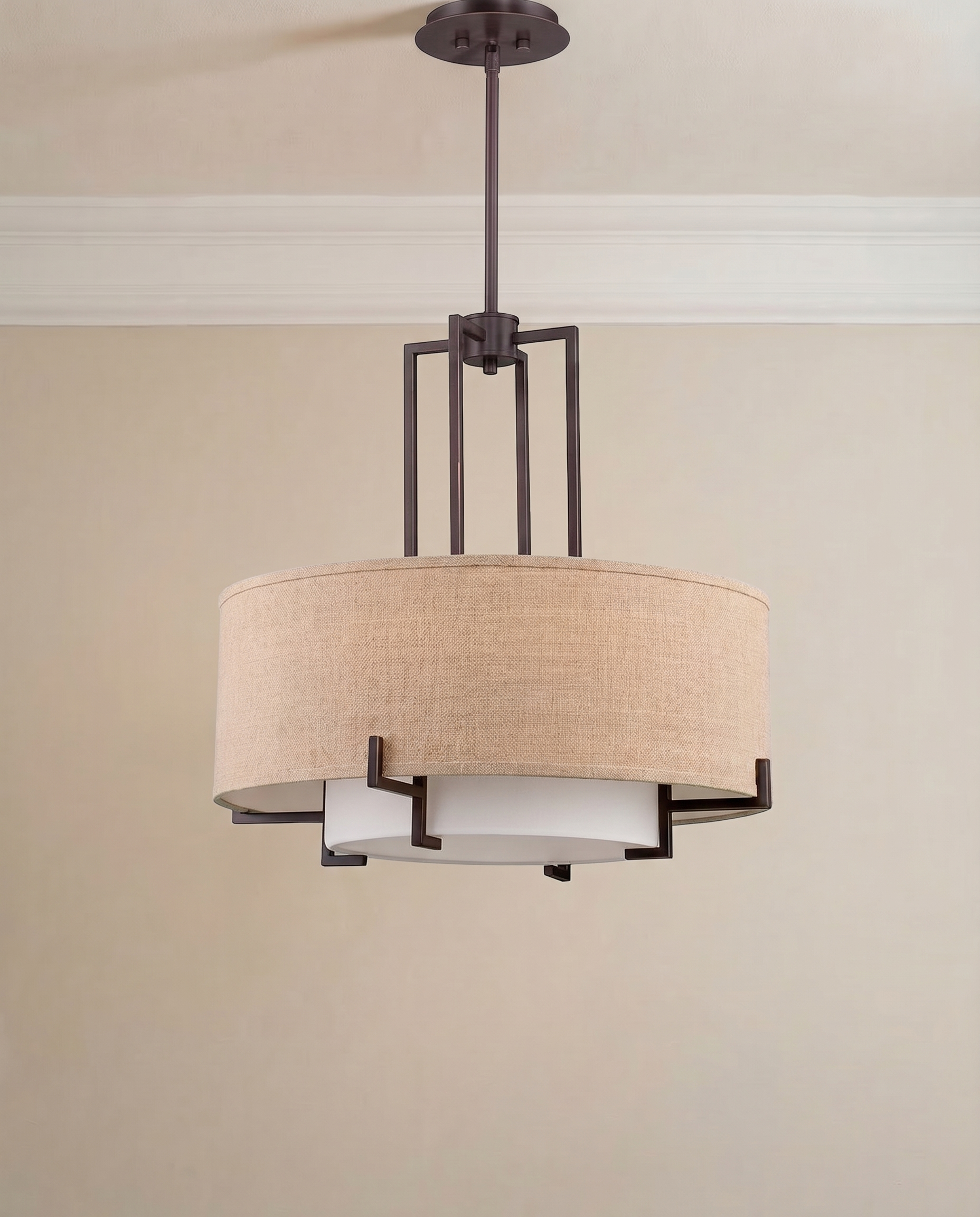 Harmony Black Beige Ceiling Light — The Home Peck