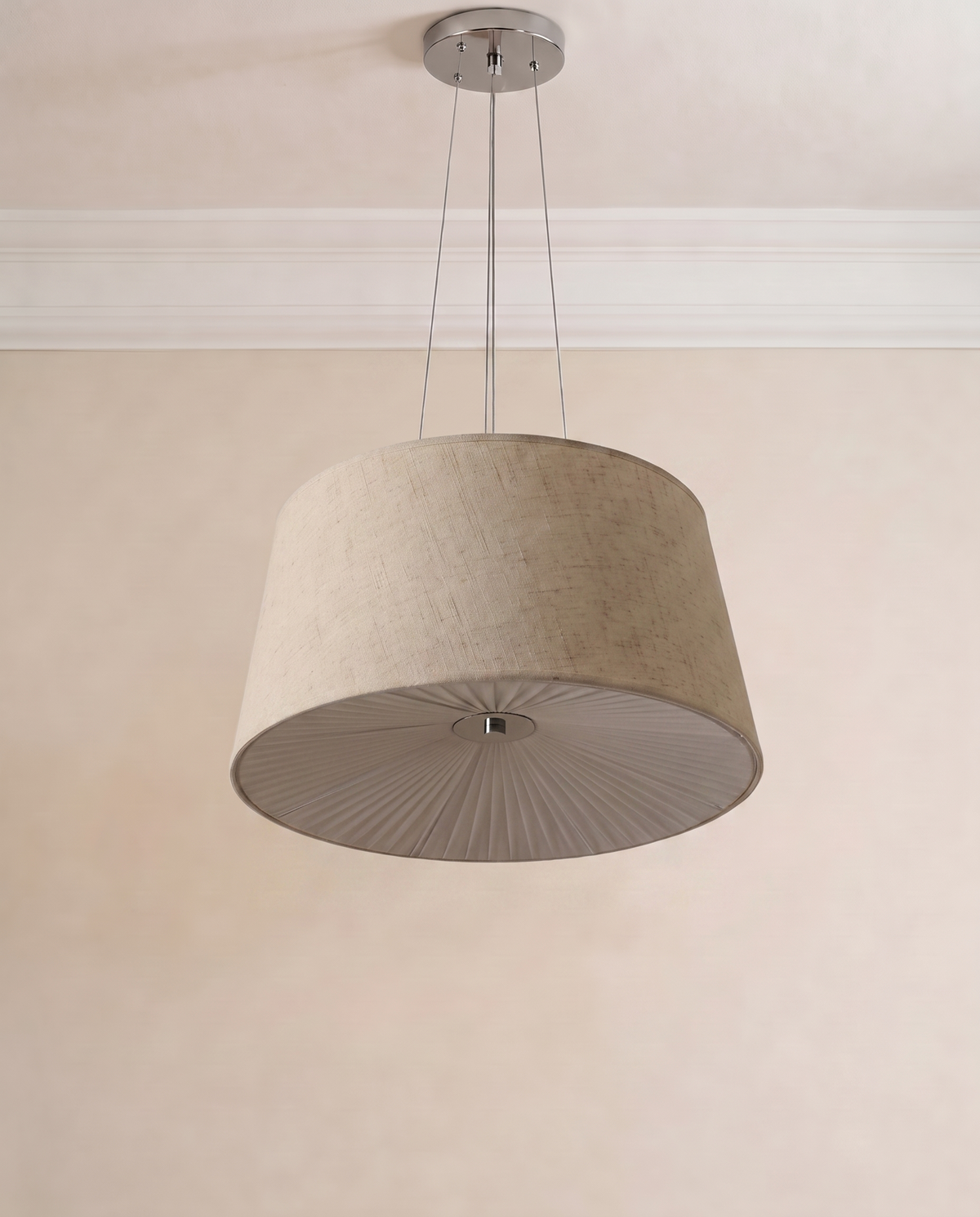 Sterling Silver Beige Pendant Light