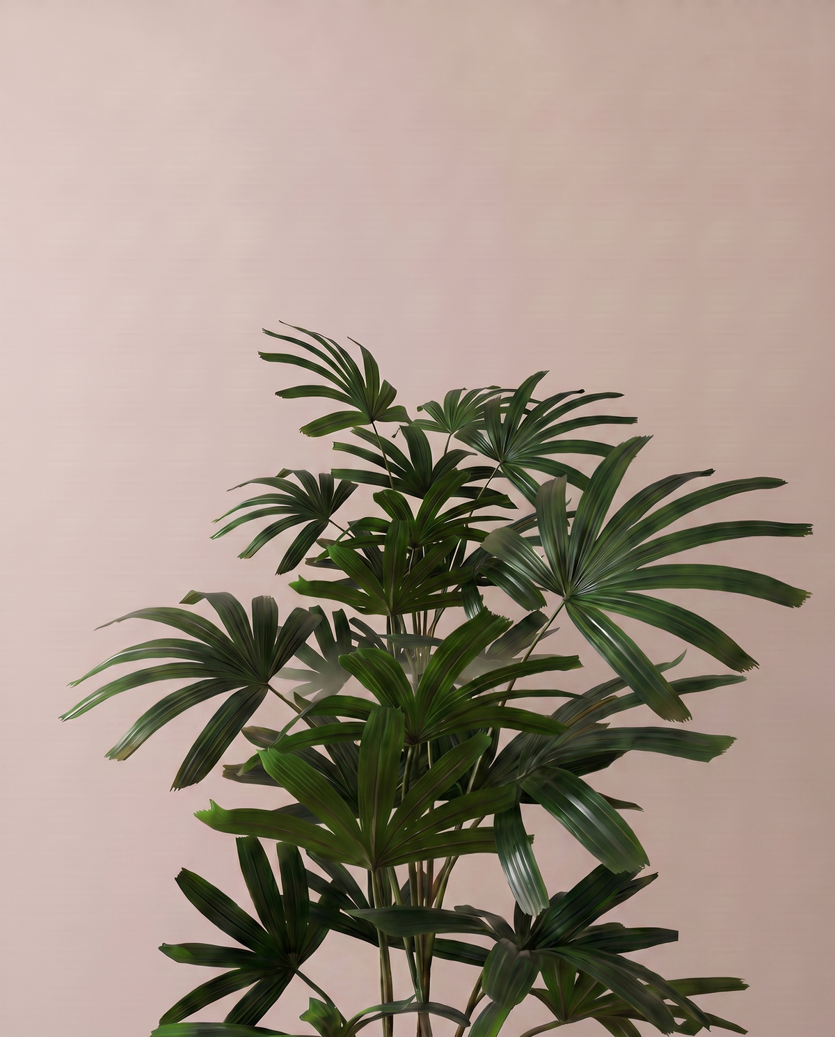 Artificial Lady Palm Plant Small – foliage detail
