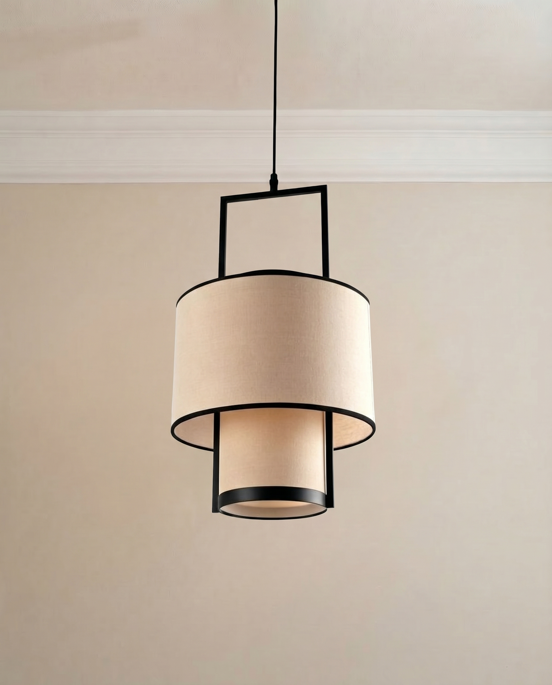 Noir Black Beige Pendant Light — The Home Peck