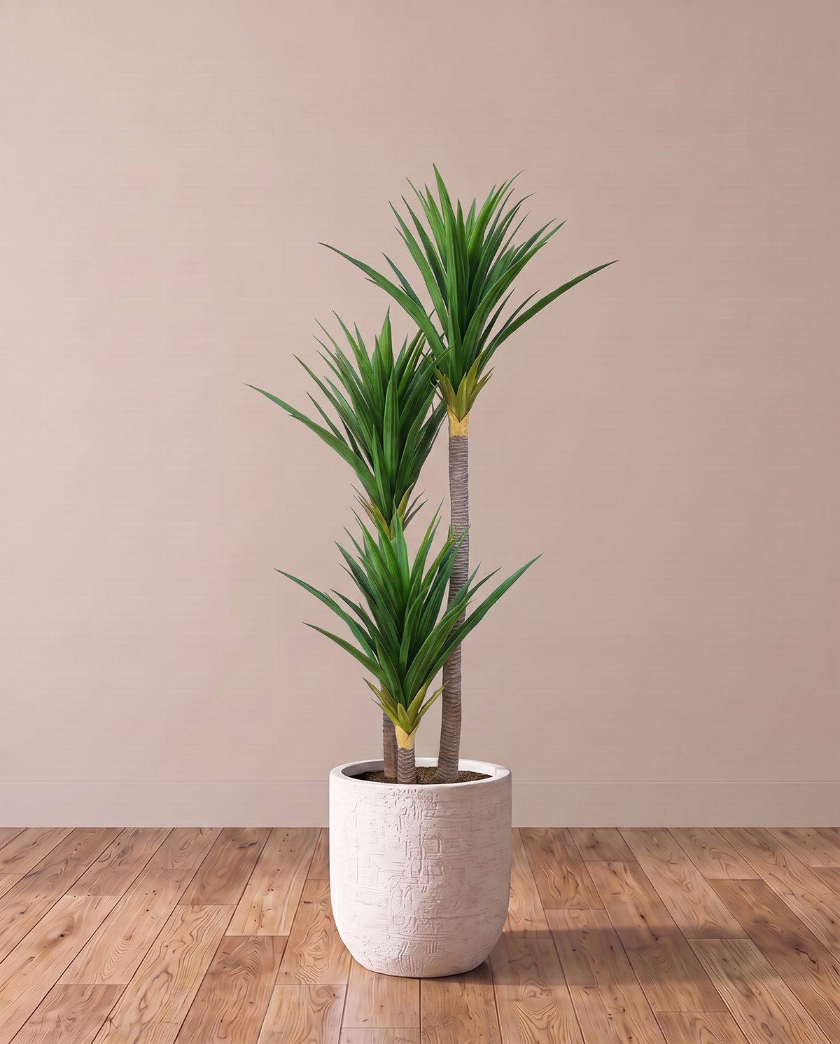 Artificial Yucca Elephantipes Plant – full view in a neutral interior