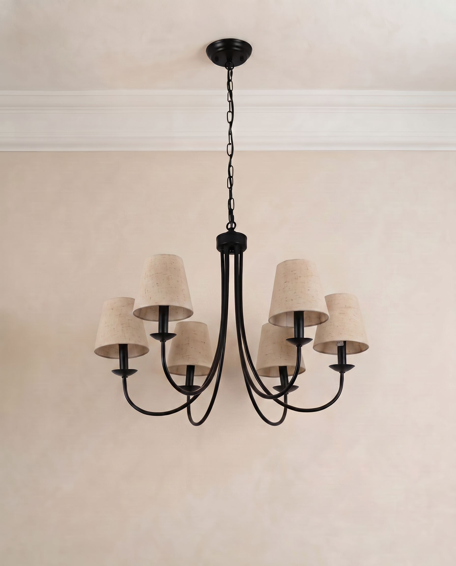 Luna Black Beige Chandelier — The Home Peck