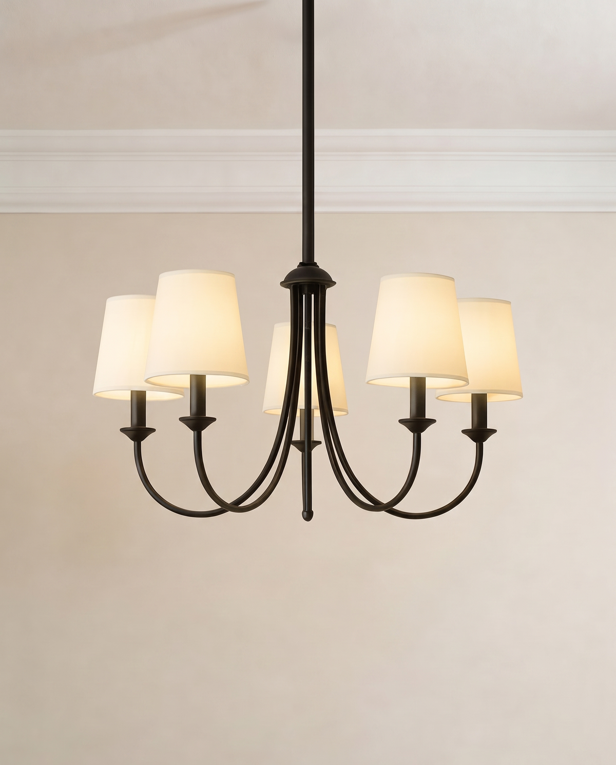 Luna Black Beige Chandelier