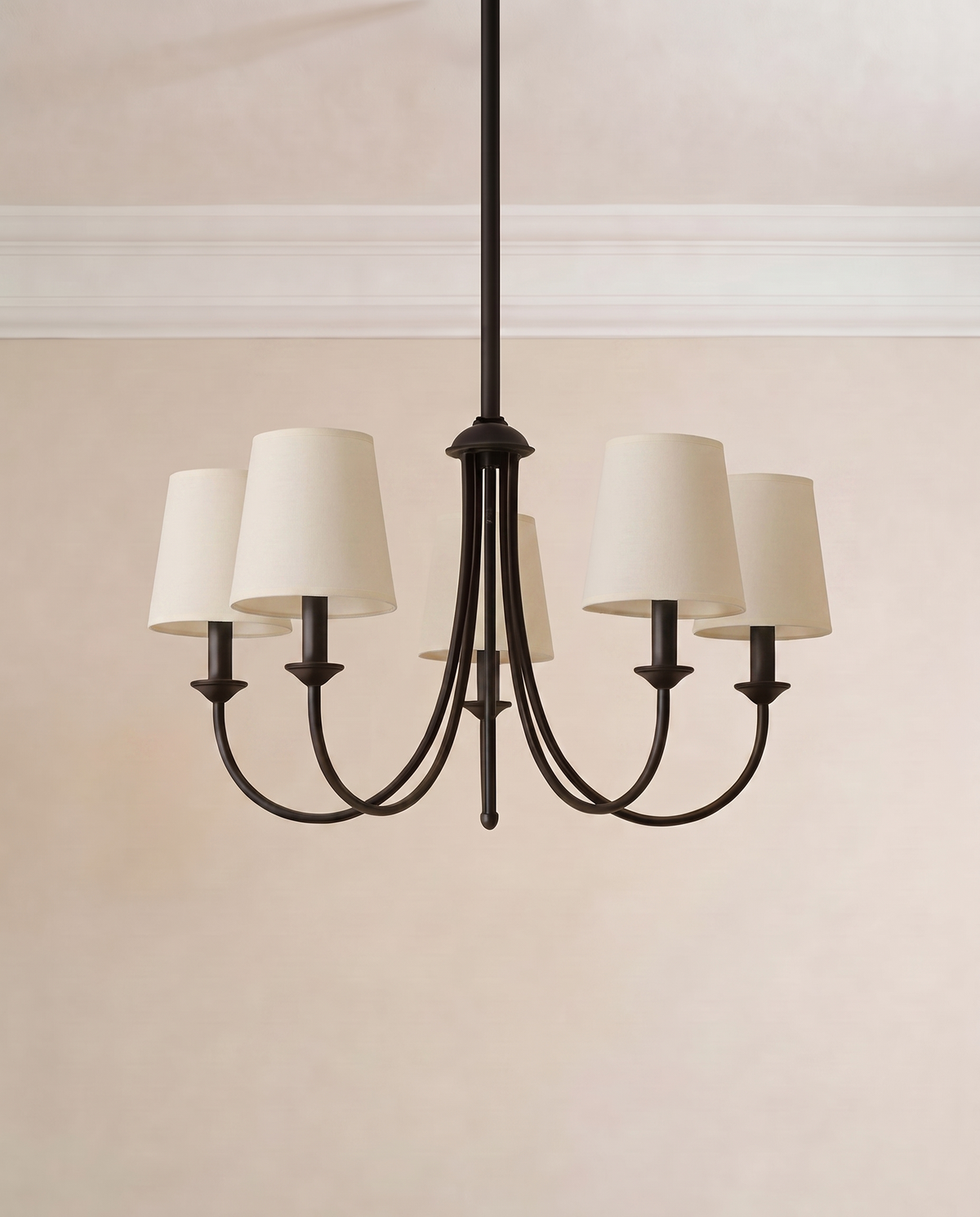 Luna Black Beige Chandelier