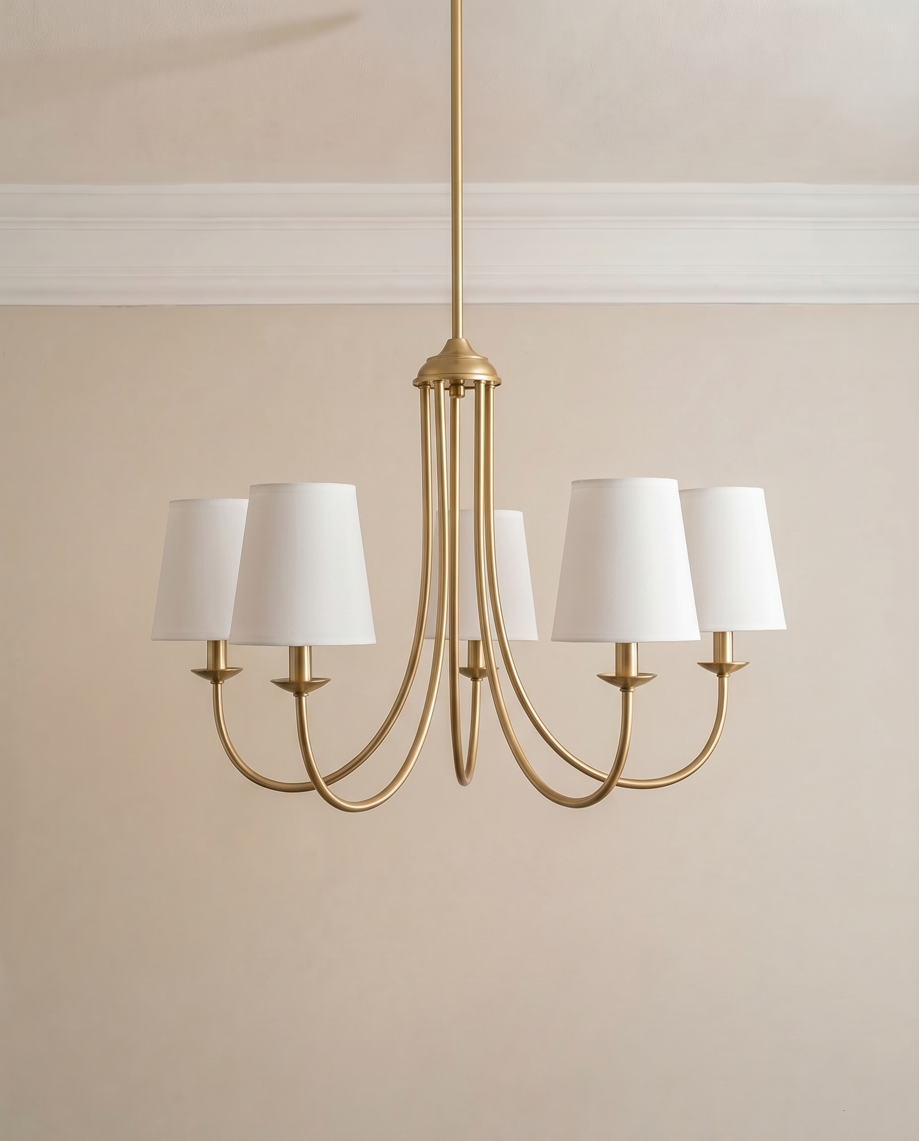 Luna Gold Beige Chandelier — The Home Peck