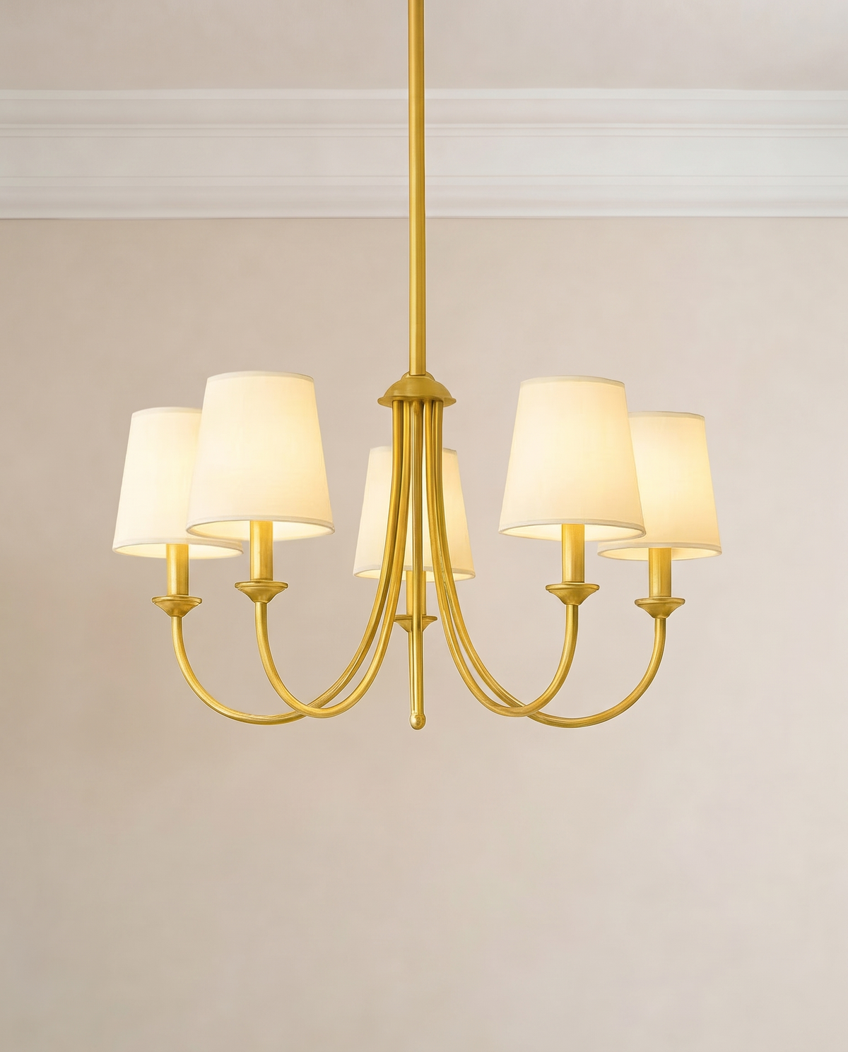 Luna Gold Beige Chandelier