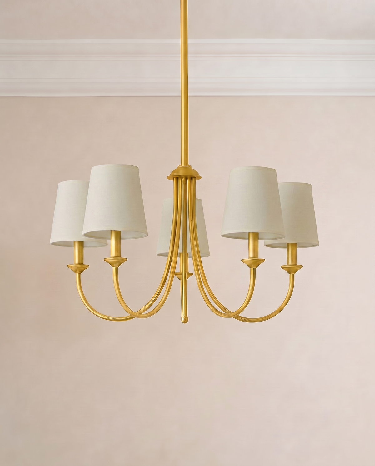 Luna Gold Beige Chandelier