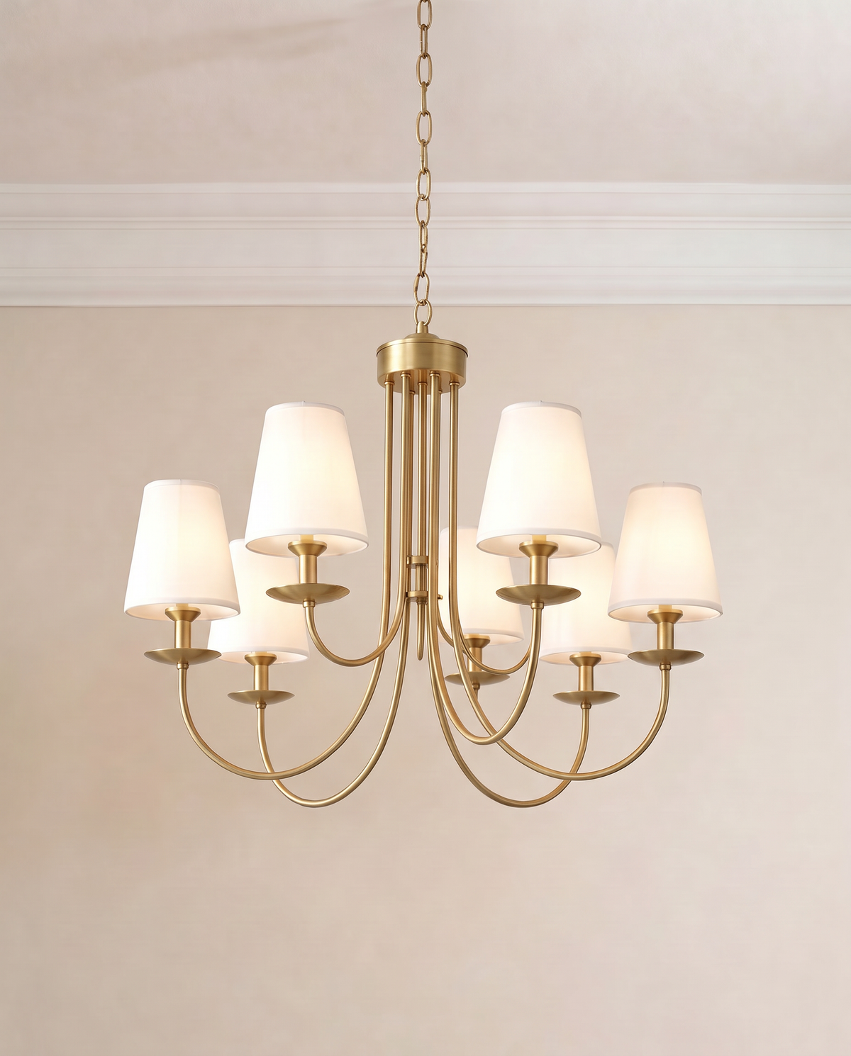 Selene Gold Beige Chandelier