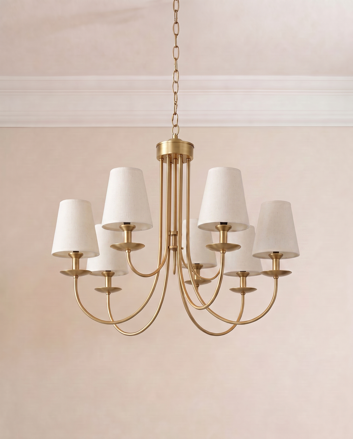 Selene Gold Beige Chandelier