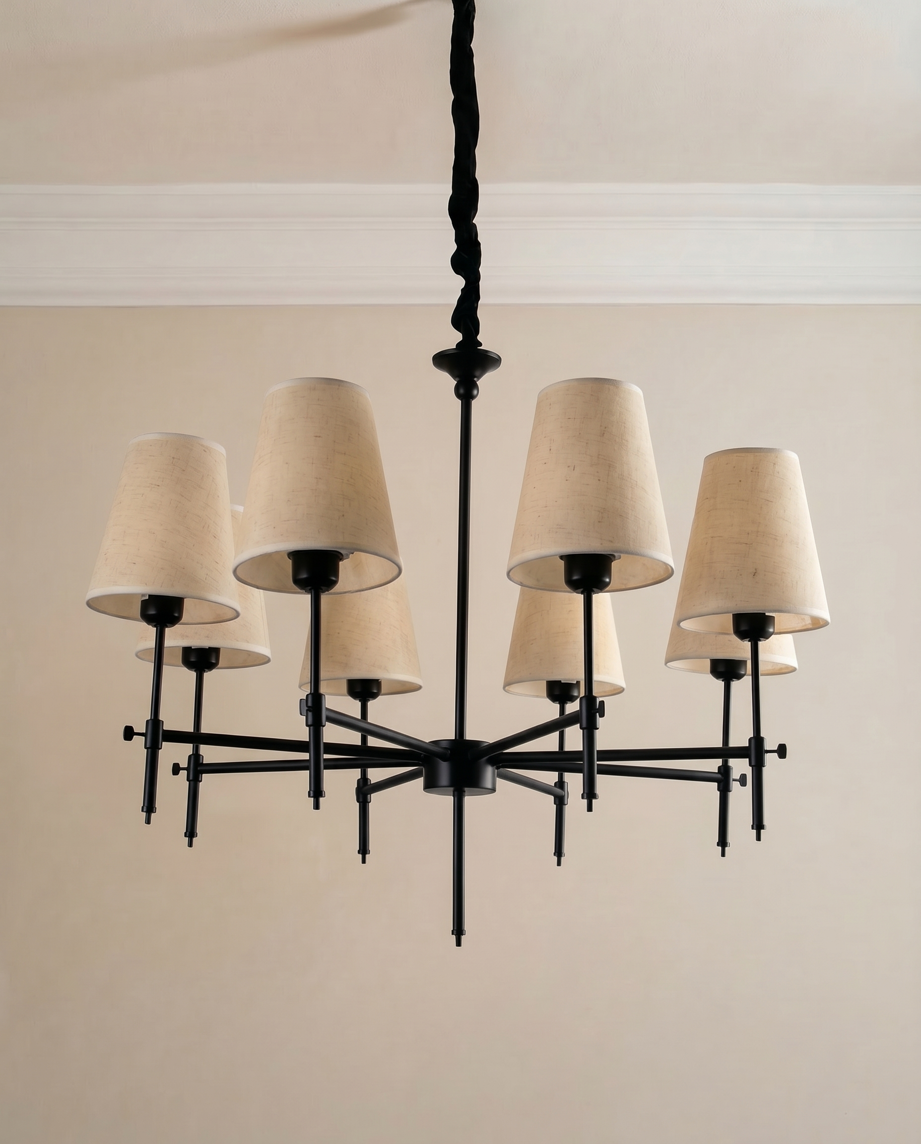 Heritage Black & Gold Beige Chandelier — The Home Peck
