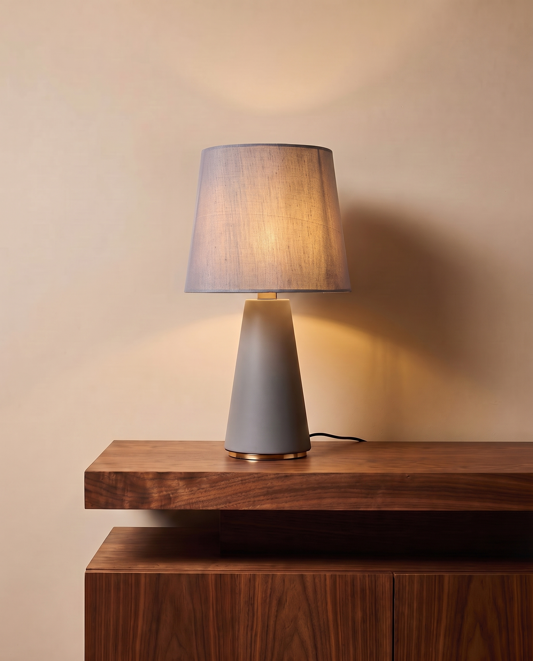 Grey table lamp, detail