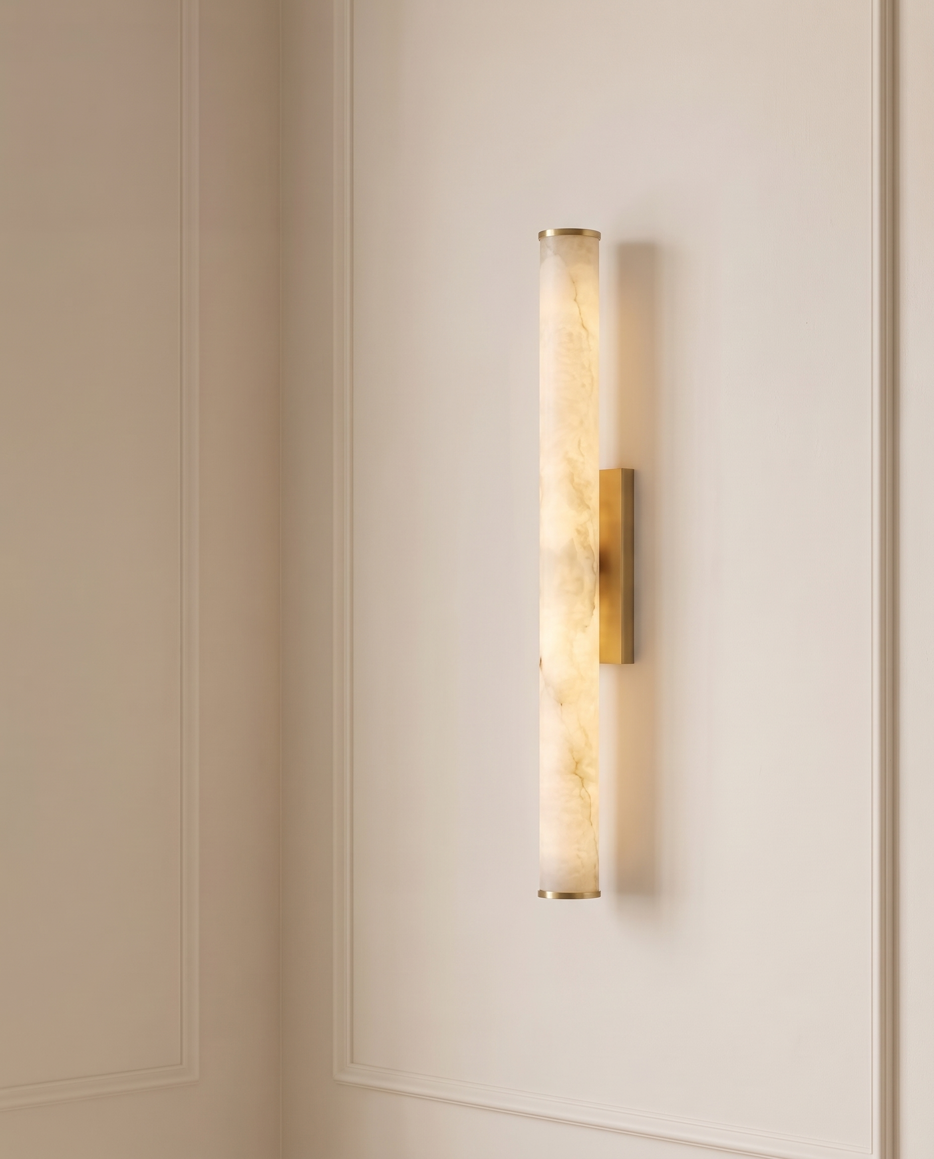 Urban Gold White Wall Light, detail view — The Home Peck
