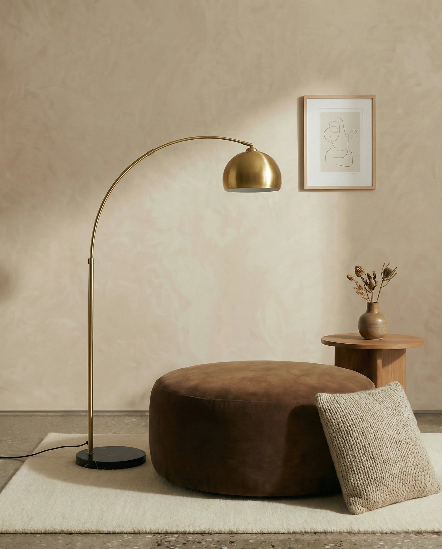 Abrik Golden Arched Standing Lamp