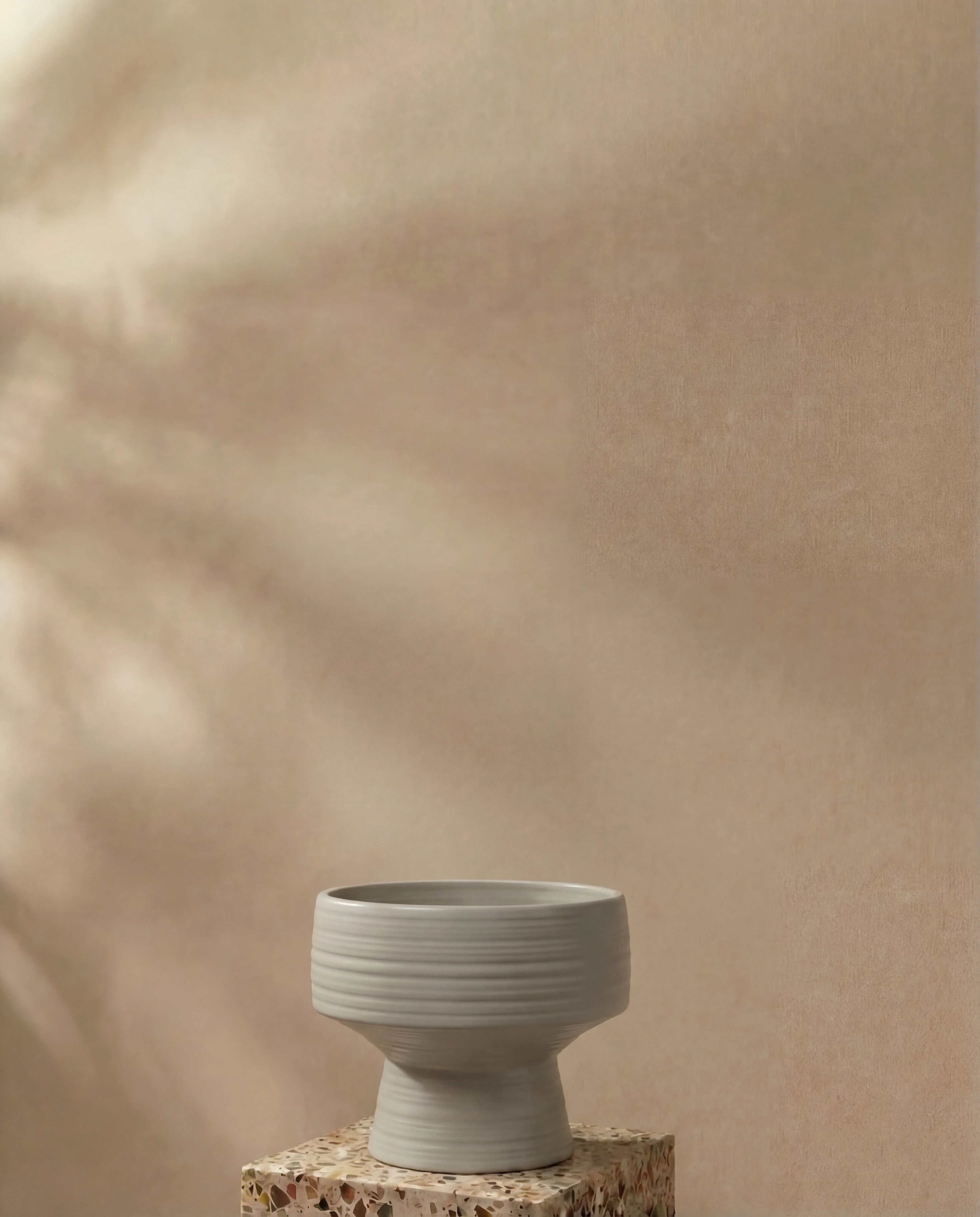 Aden Grey Natural Textured Ceramic Vase