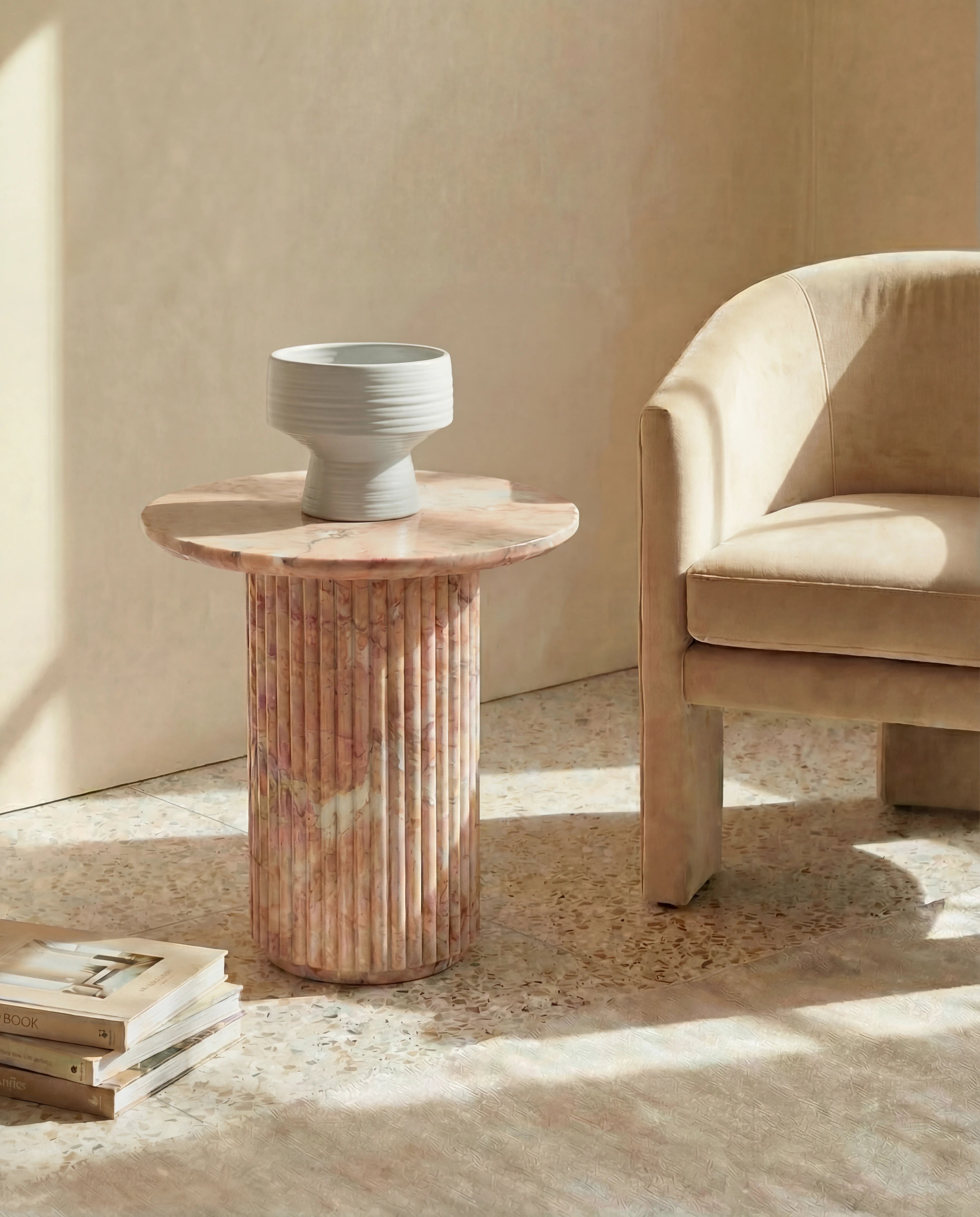 Aden Grey Natural Textured Ceramic Vase