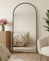 Adriana Slim Arch Black Framed Standing Mirror