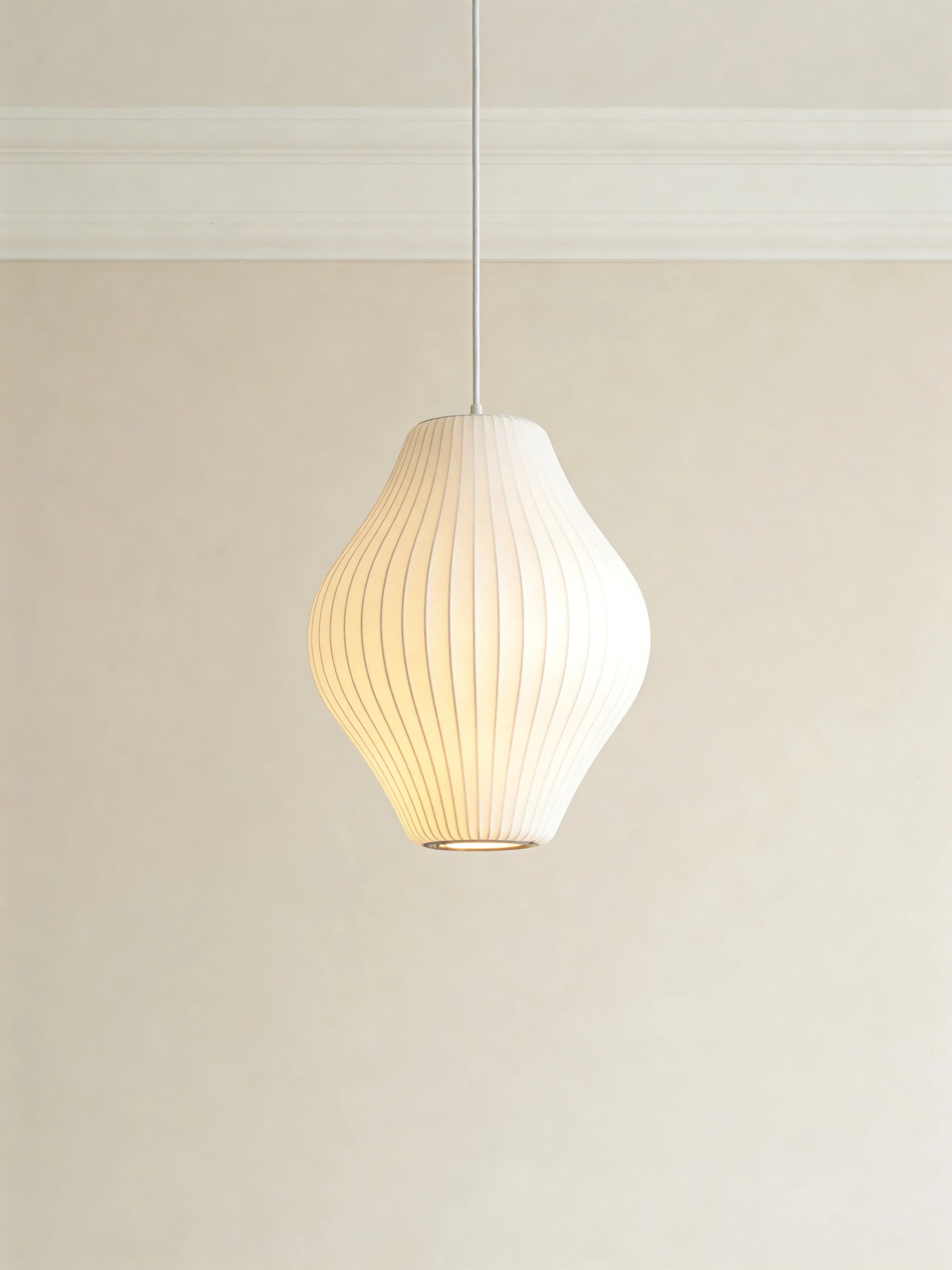 Akari Japanese Bubble Silk Pendant Light