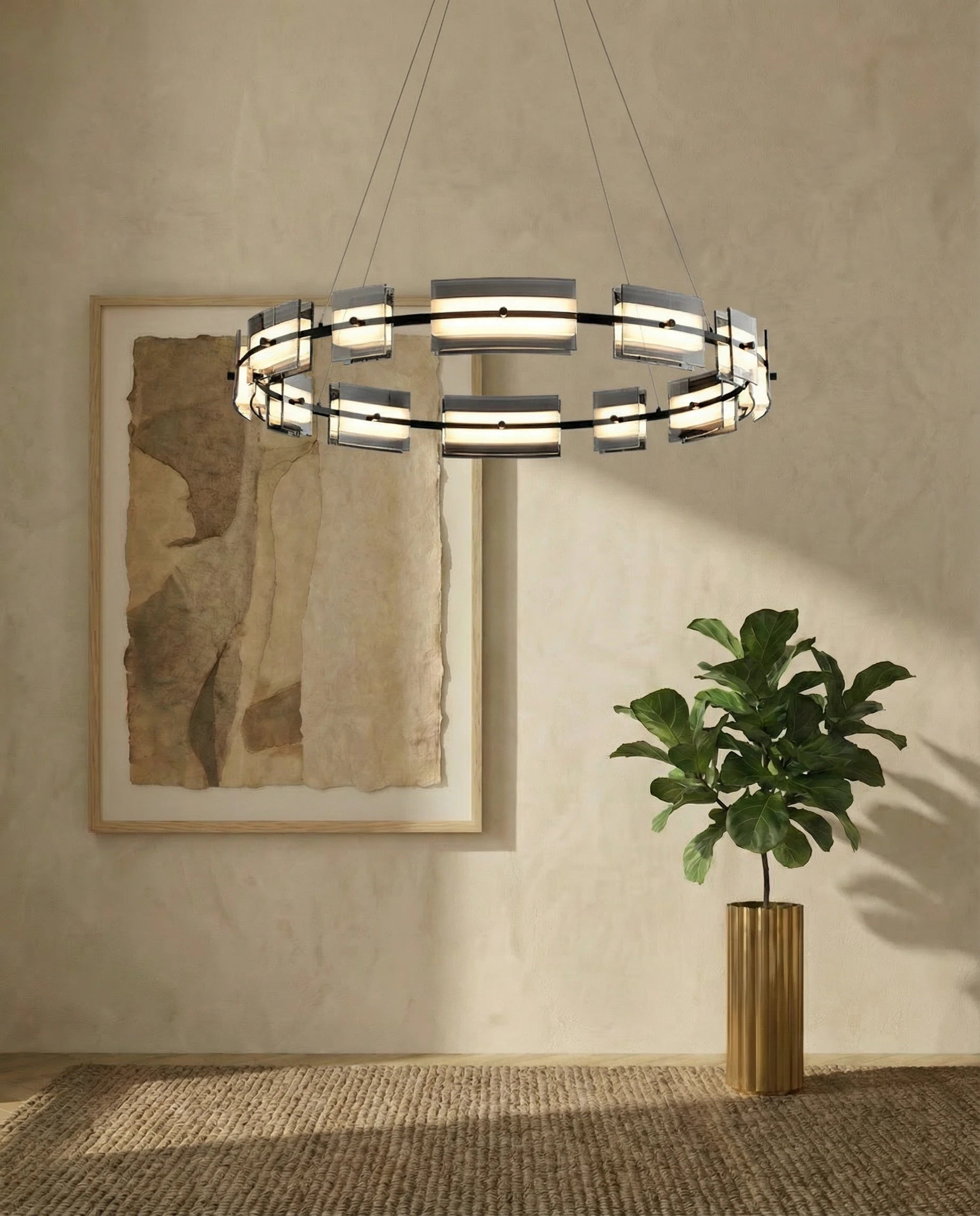 Amberley Luxury Glass & Metal Round Chandelier