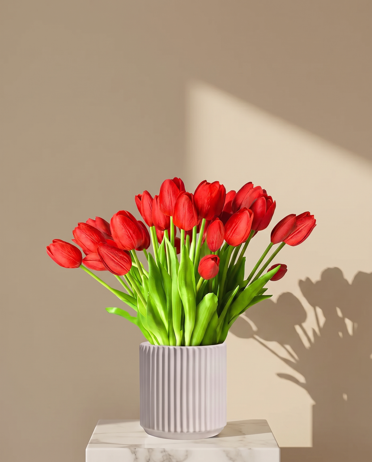Artificial Tulip Red Flowers