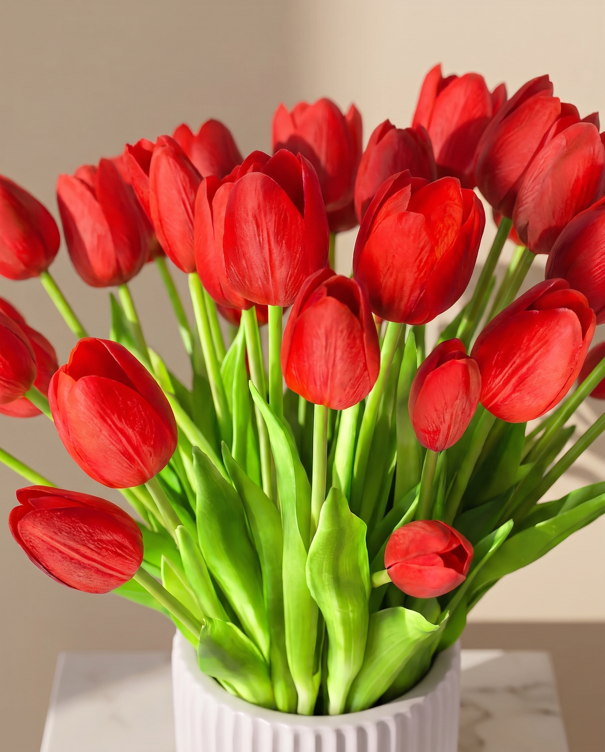 Artificial Tulip Red Flowers