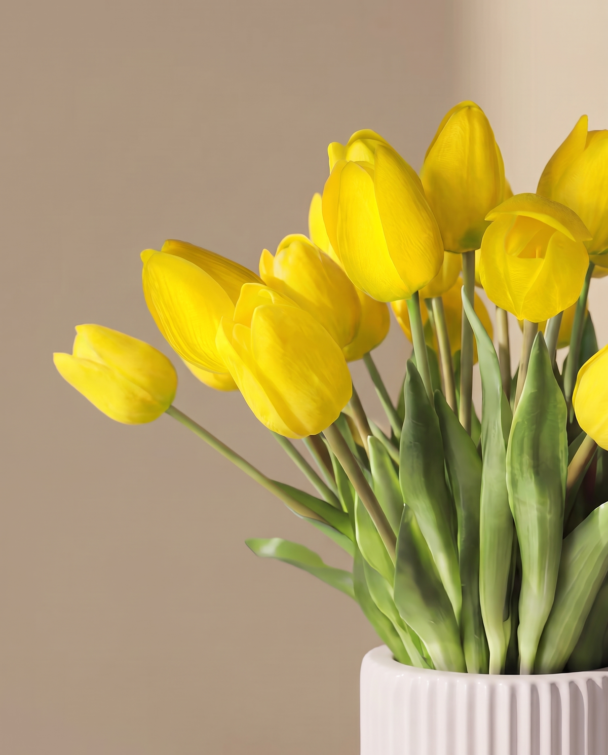 Artificial Tulip Yellow Flowers