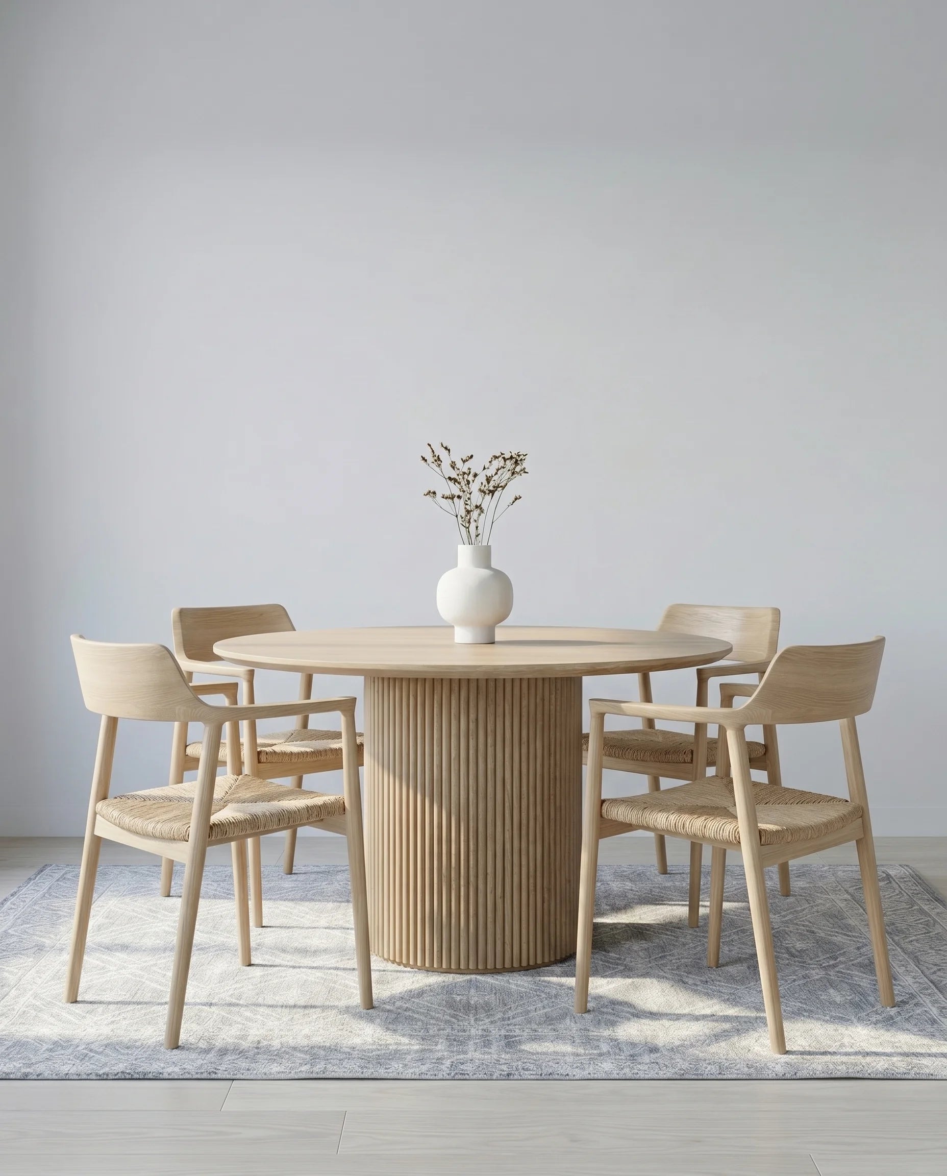 Aspen Coastal White Rattan Dining Chair
