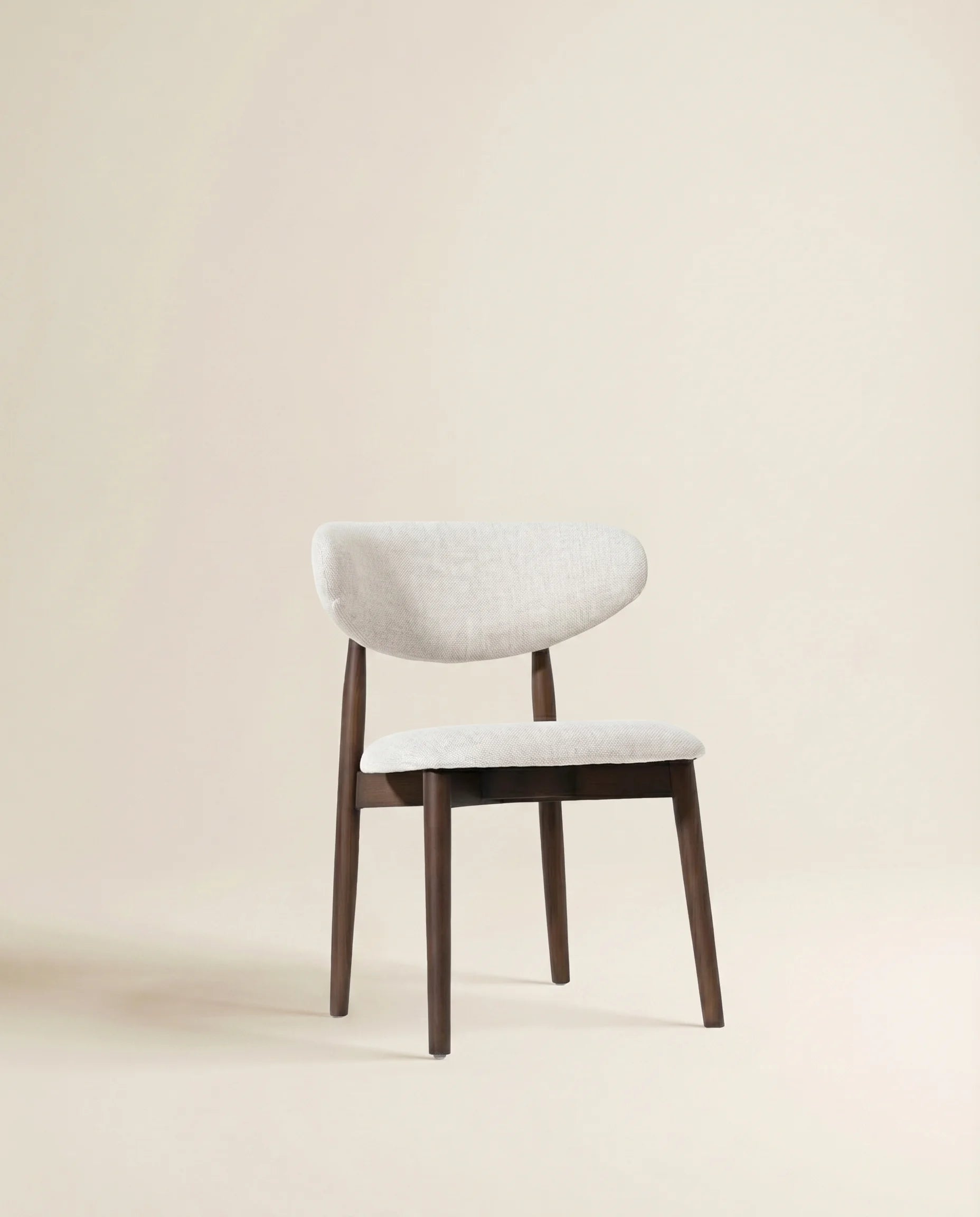 Astrid Off-White Dark Wood Dining Chair