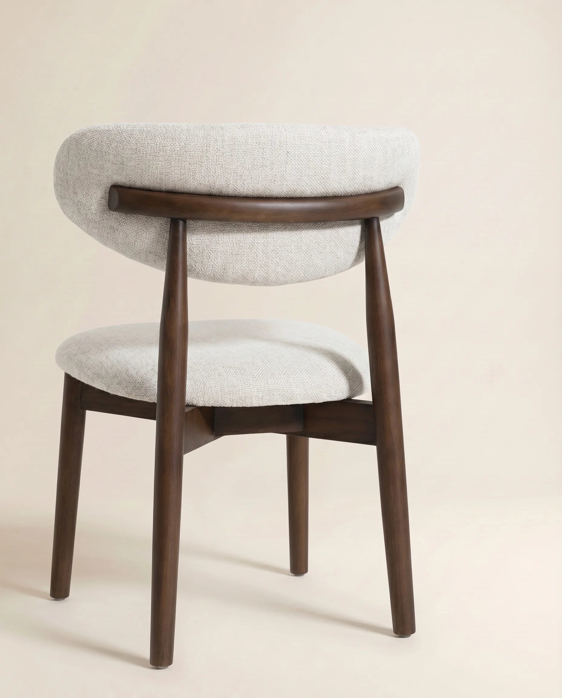 Astrid Off-White Dark Wood Dining Chair