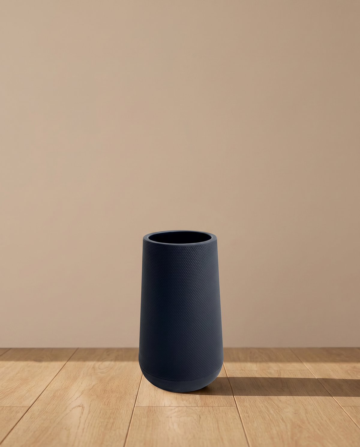 Black Tall Textured Plastic Pot - 64 cm