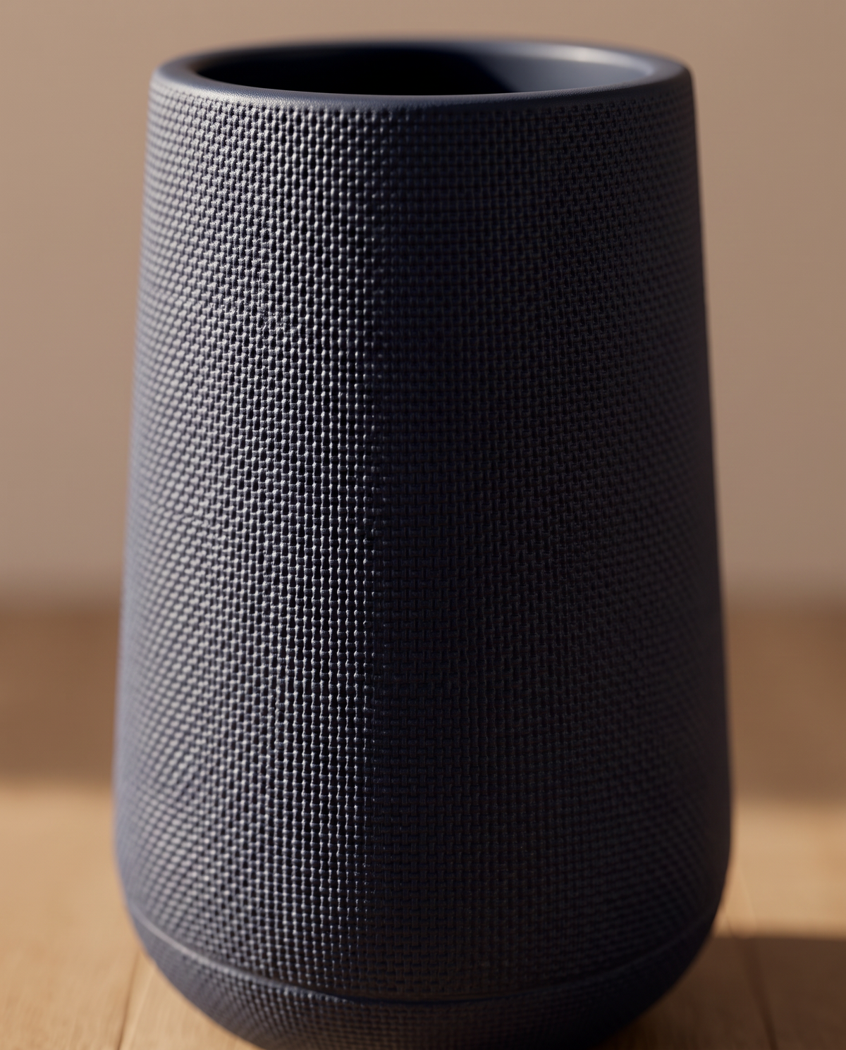Black Tall Textured Plastic Pot - 64 cm