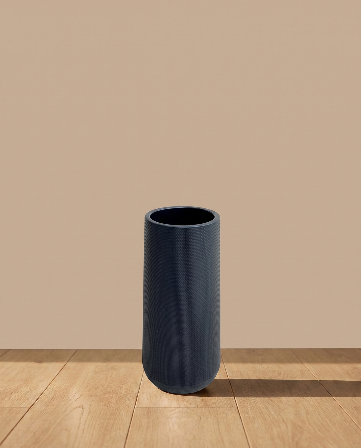 Black Tall Textured Plastic Pot - 80 cm