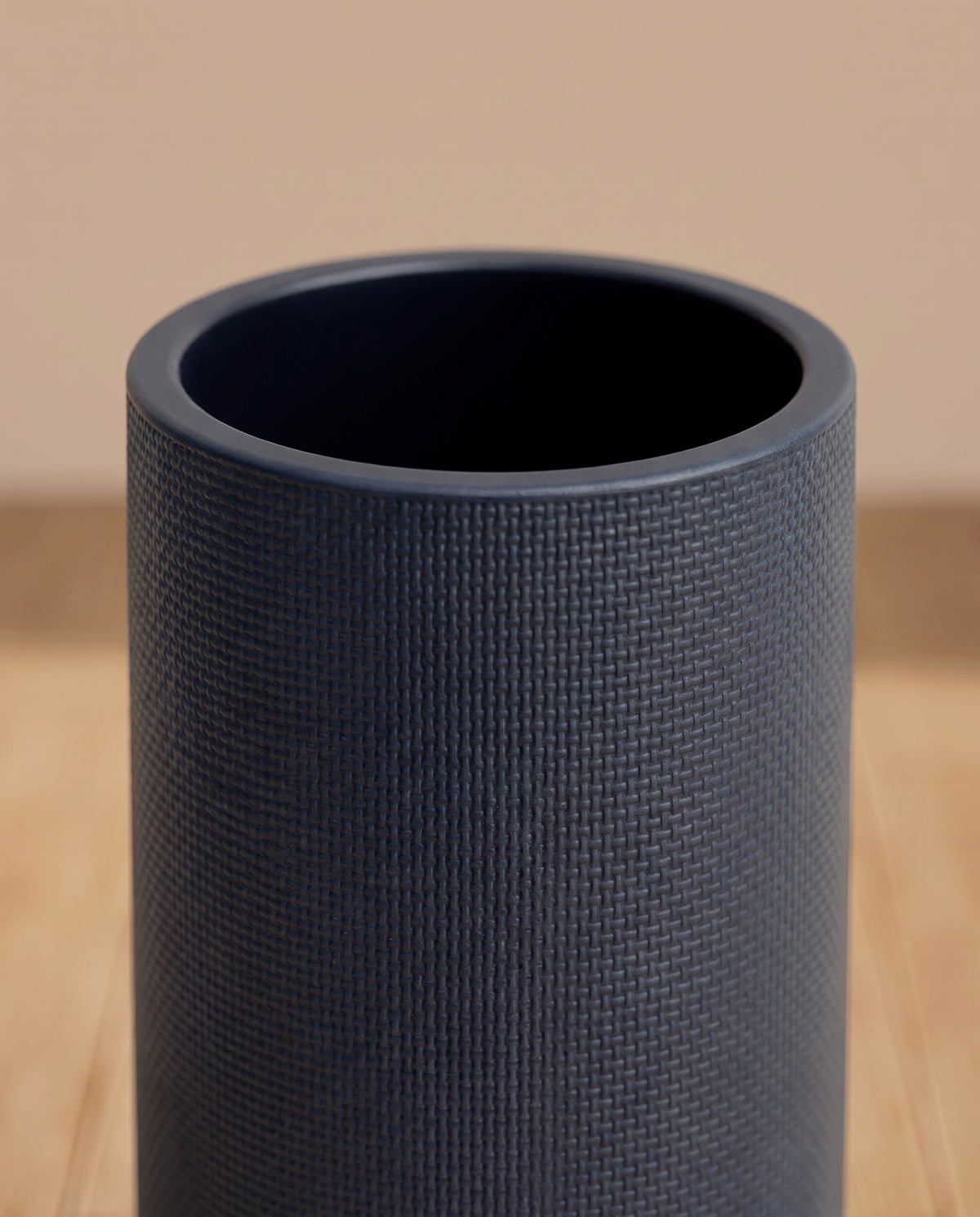 Black Tall Textured Plastic Pot - 80 cm