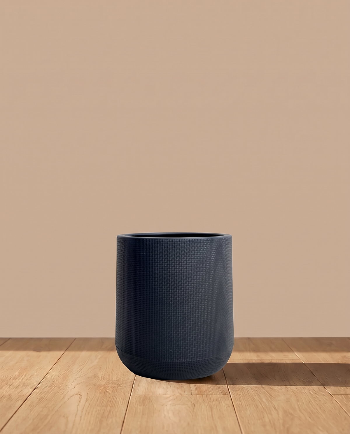 Black Textured Plastic Indoor Pot in Dubai HomePeck